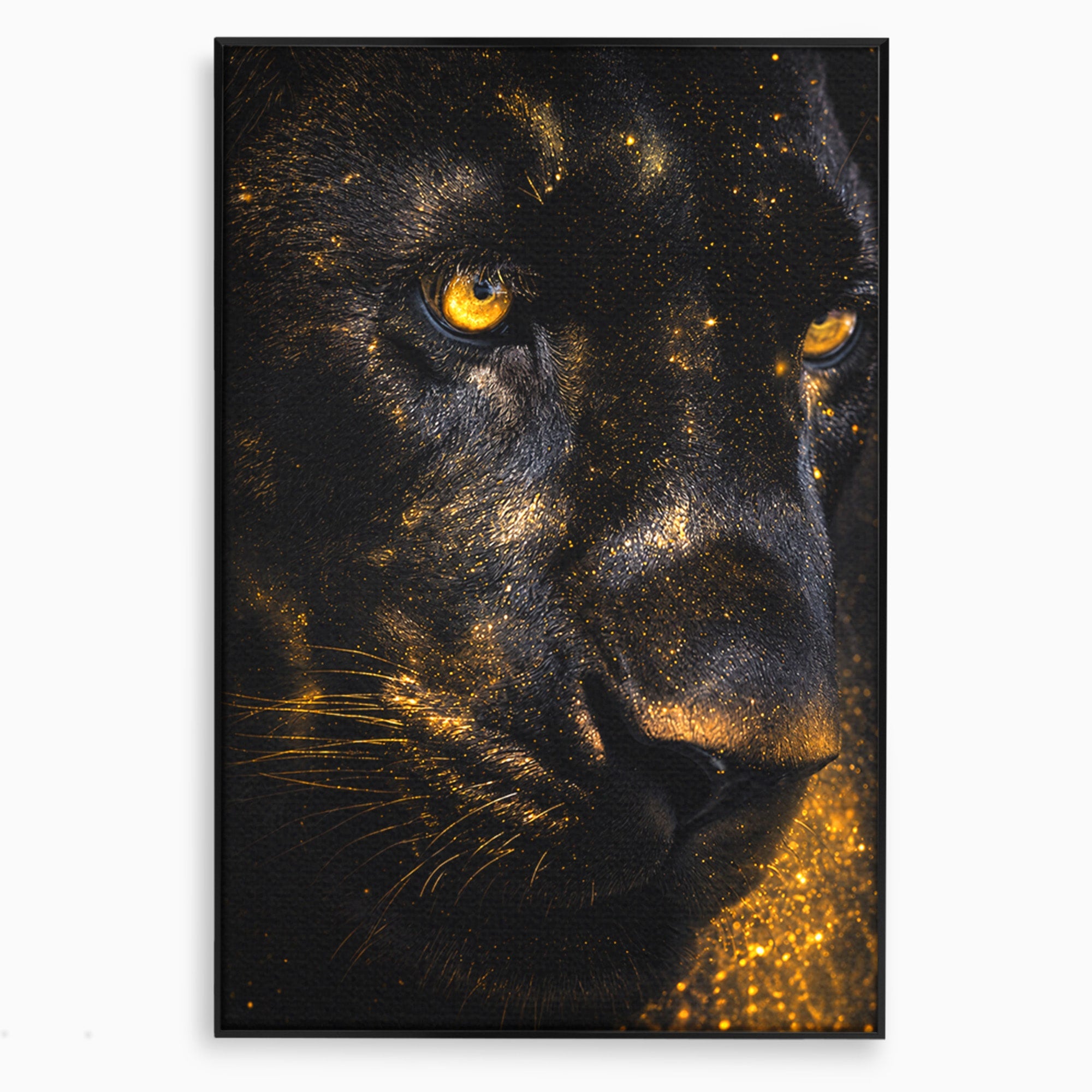 Tablou Canvas Premium LuxCanva® M1559, Pantera Aurie, Pantera, Animale, Mister, Eleganta, Dormitor, Living, Culori Vibrante