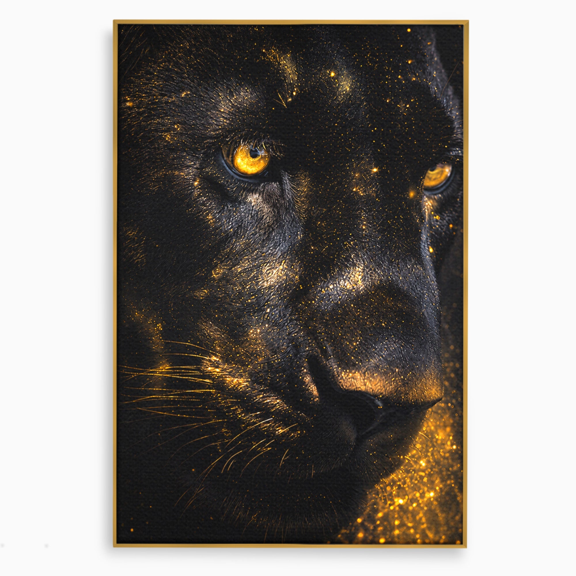 Tablou Canvas Premium LuxCanva® M1559, Pantera Aurie, Pantera, Animale, Mister, Eleganta, Dormitor, Living, Culori Vibrante