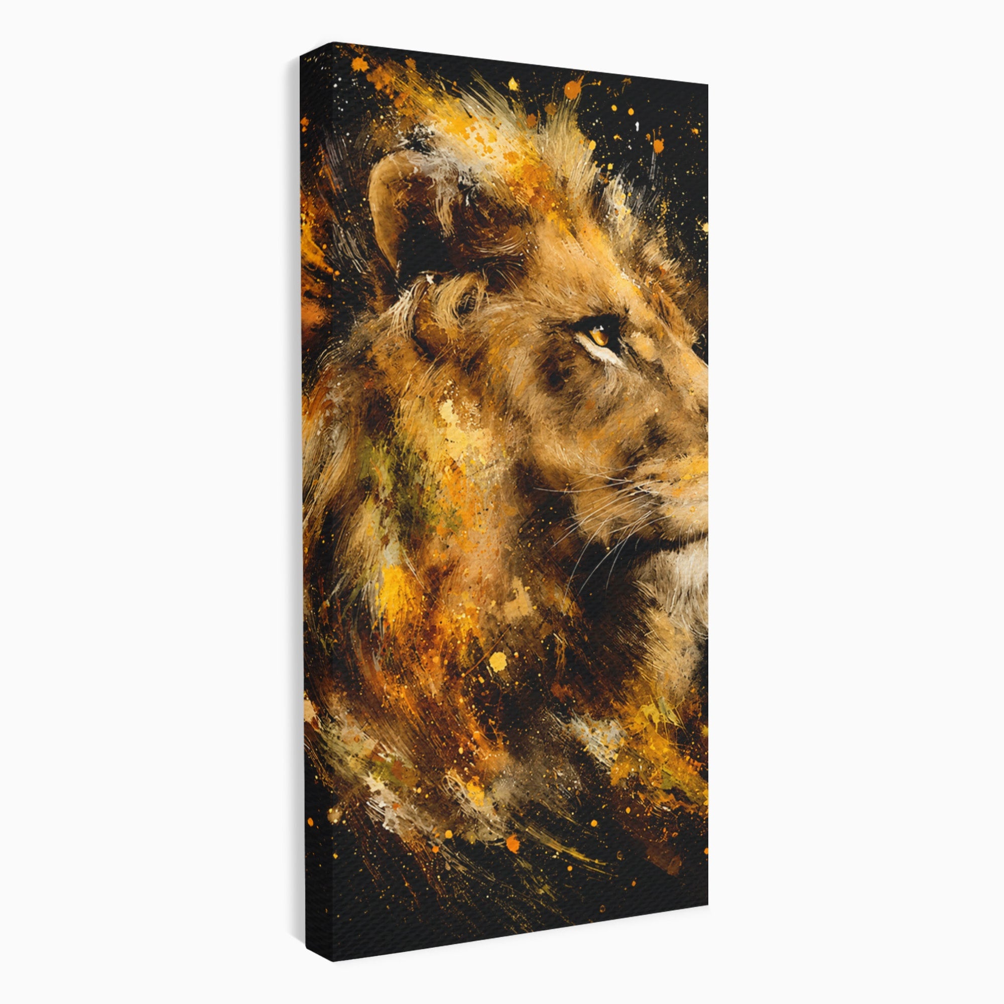 Tablou Canvas Premium LuxCanva® M1560, Privirea Leului, Leu, Portret, Animale, Putere, Living, Culori Vibrante