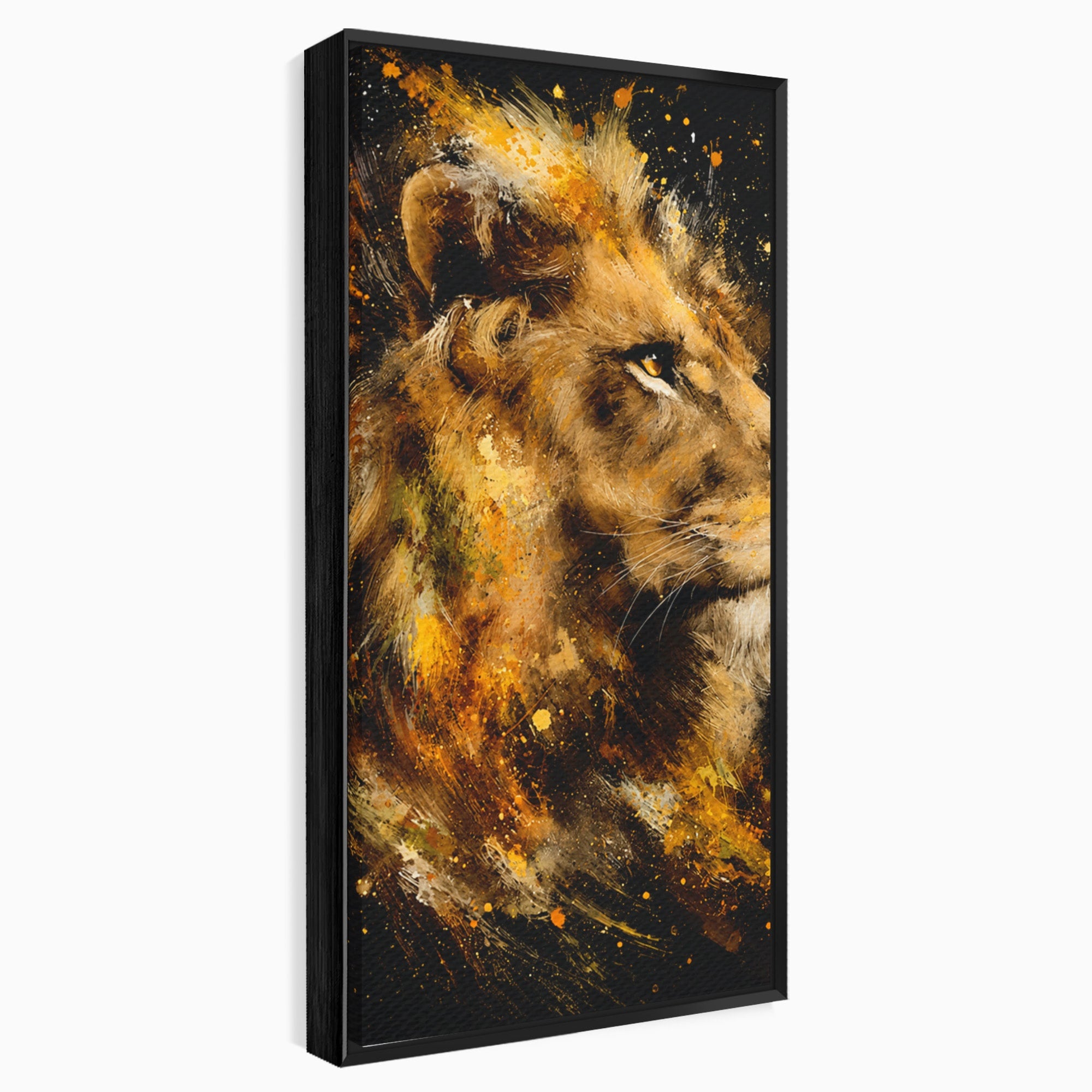 Tablou Canvas Premium LuxCanva® M1560, Privirea Leului, Leu, Portret, Animale, Putere, Living, Culori Vibrante