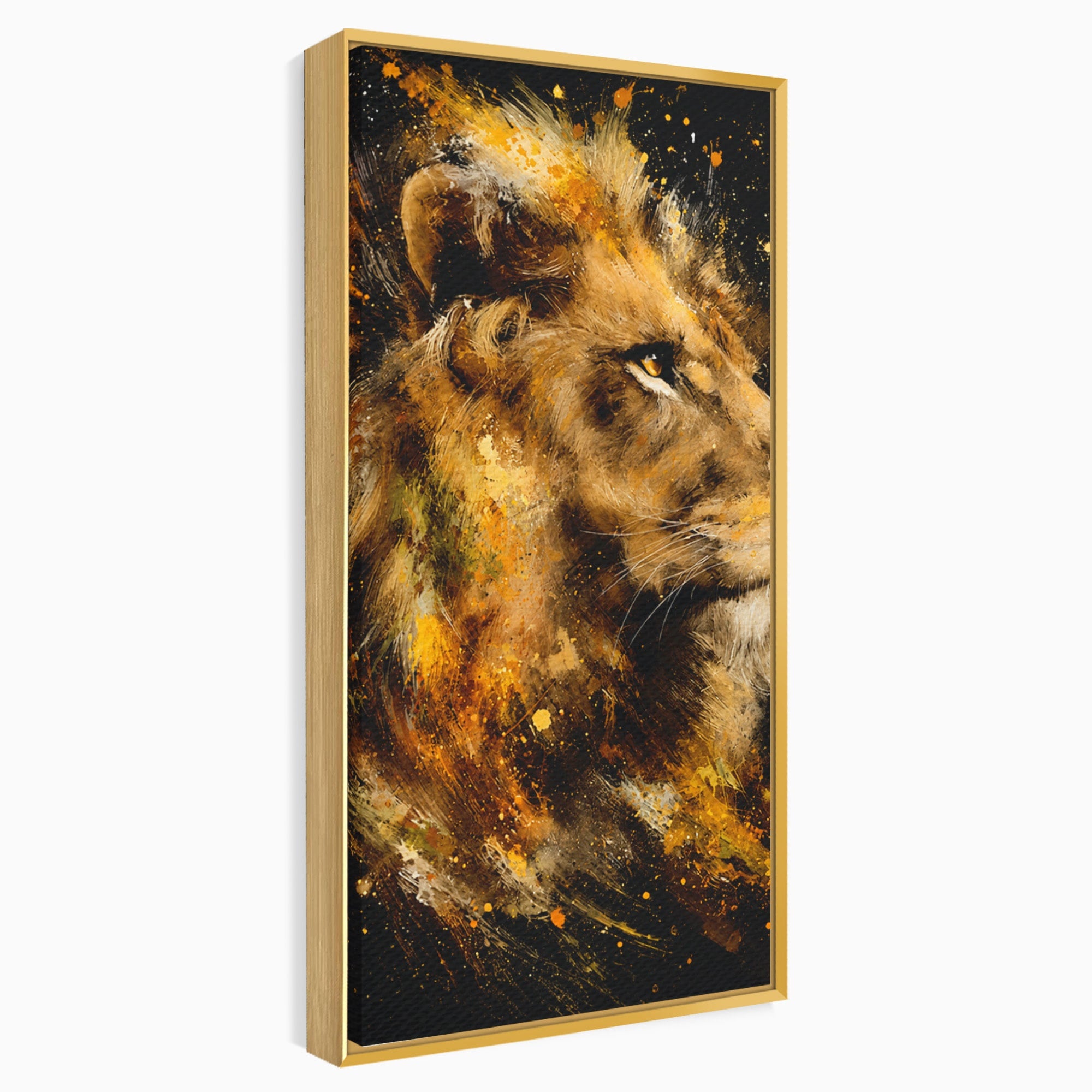 Tablou Canvas Premium LuxCanva® M1560, Privirea Leului, Leu, Portret, Animale, Putere, Living, Culori Vibrante