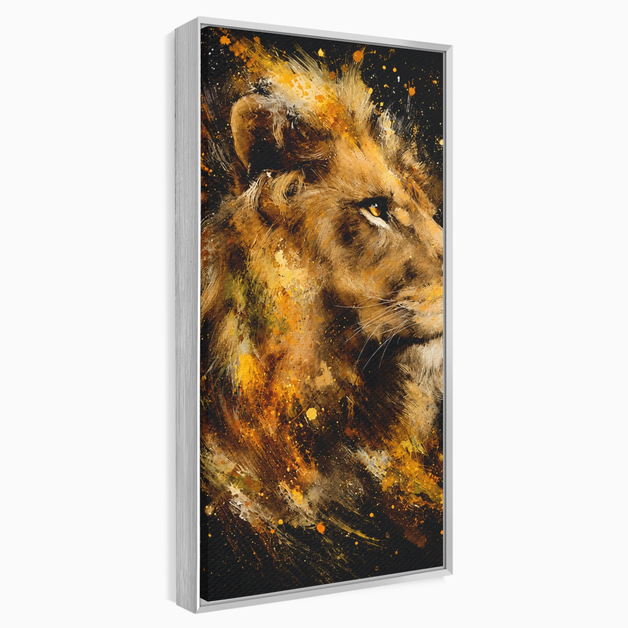 Tablou Canvas Premium LuxCanva® M1560, Privirea Leului, Leu, Portret, Animale, Putere, Living, Culori Vibrante