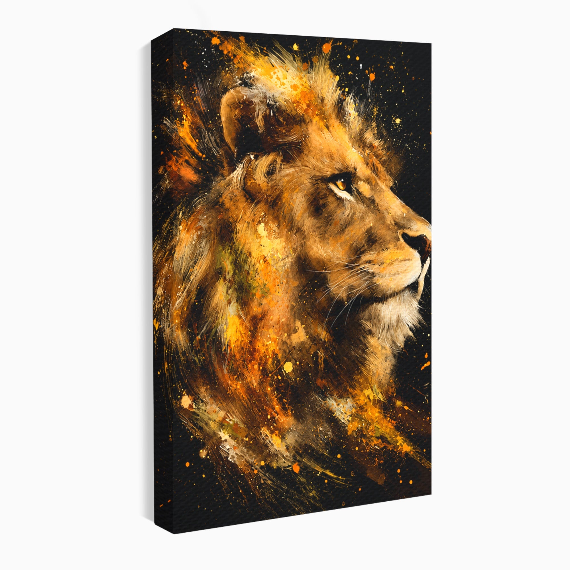 Tablou Canvas Premium LuxCanva® M1560, Privirea Leului, Leu, Portret, Animale, Putere, Living, Culori Vibrante