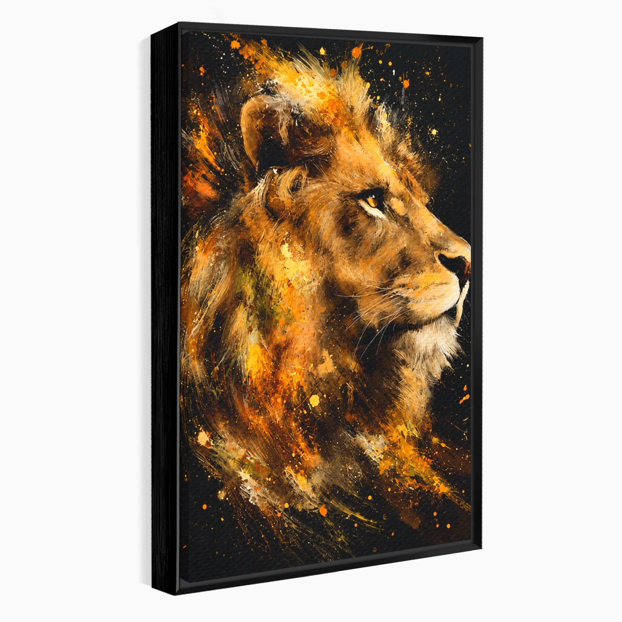 Tablou Canvas Premium LuxCanva® M1560, Privirea Leului, Leu, Portret, Animale, Putere, Living, Culori Vibrante