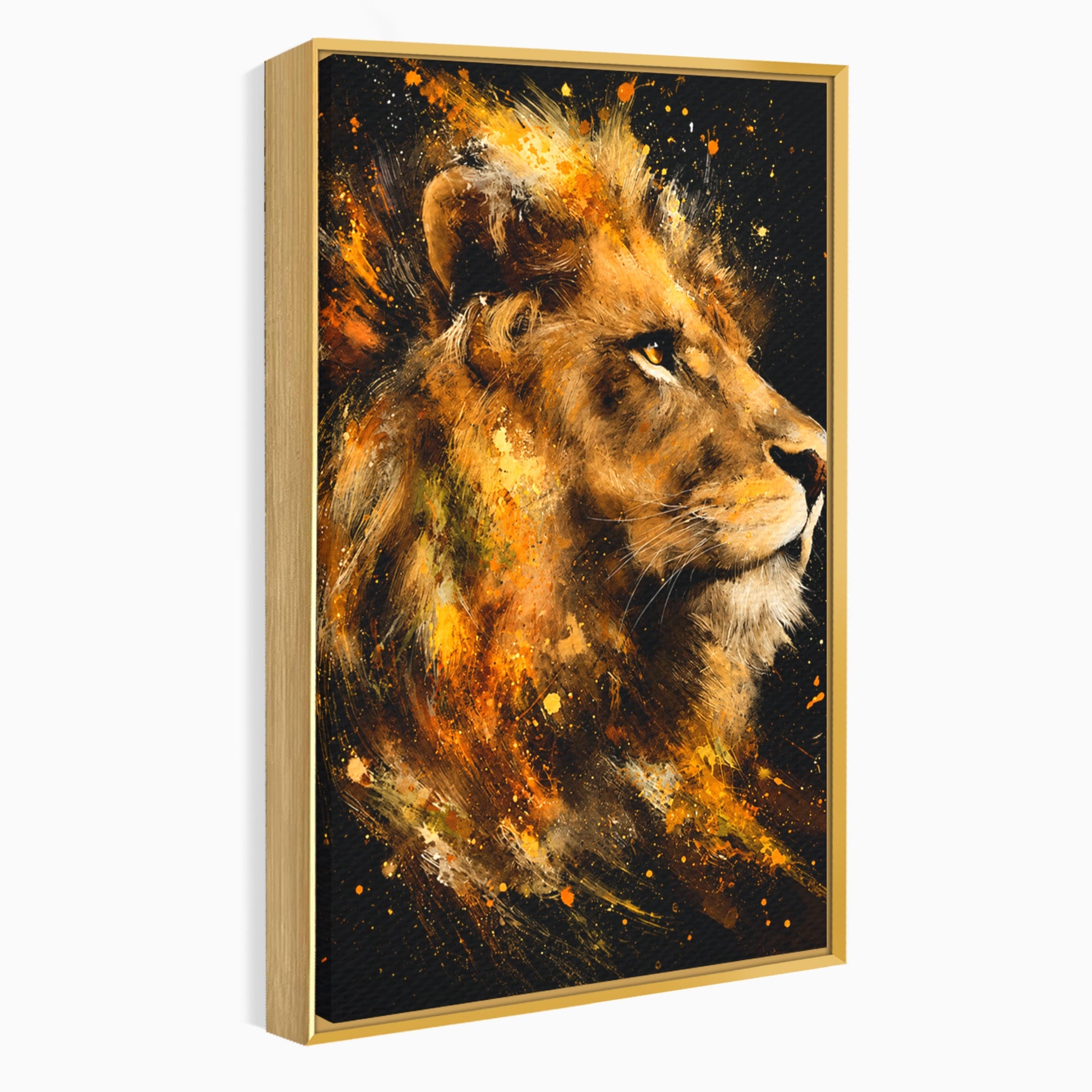 Tablou Canvas Premium LuxCanva® M1560, Privirea Leului, Leu, Portret, Animale, Putere, Living, Culori Vibrante