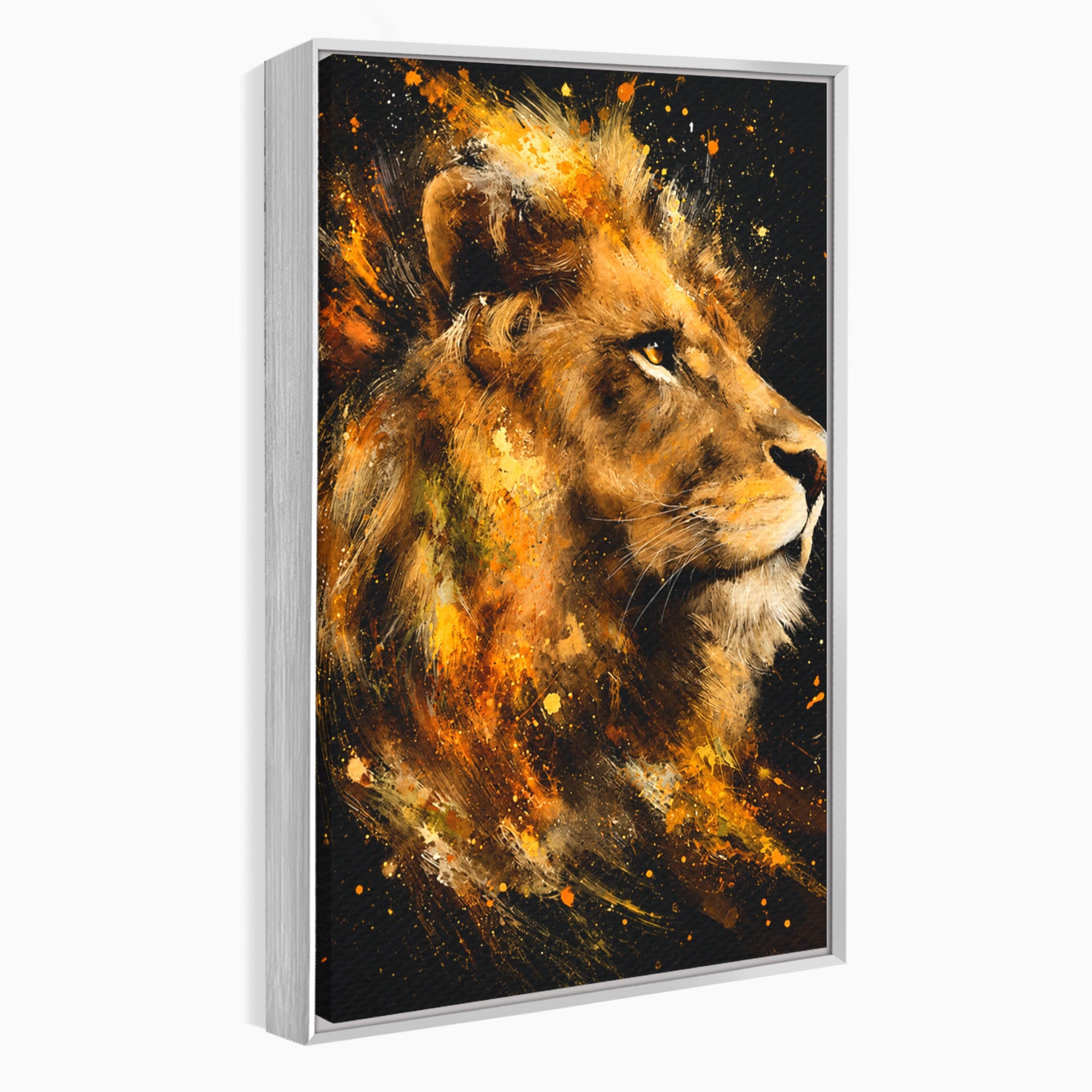 Tablou Canvas Premium LuxCanva® M1560, Privirea Leului, Leu, Portret, Animale, Putere, Living, Culori Vibrante