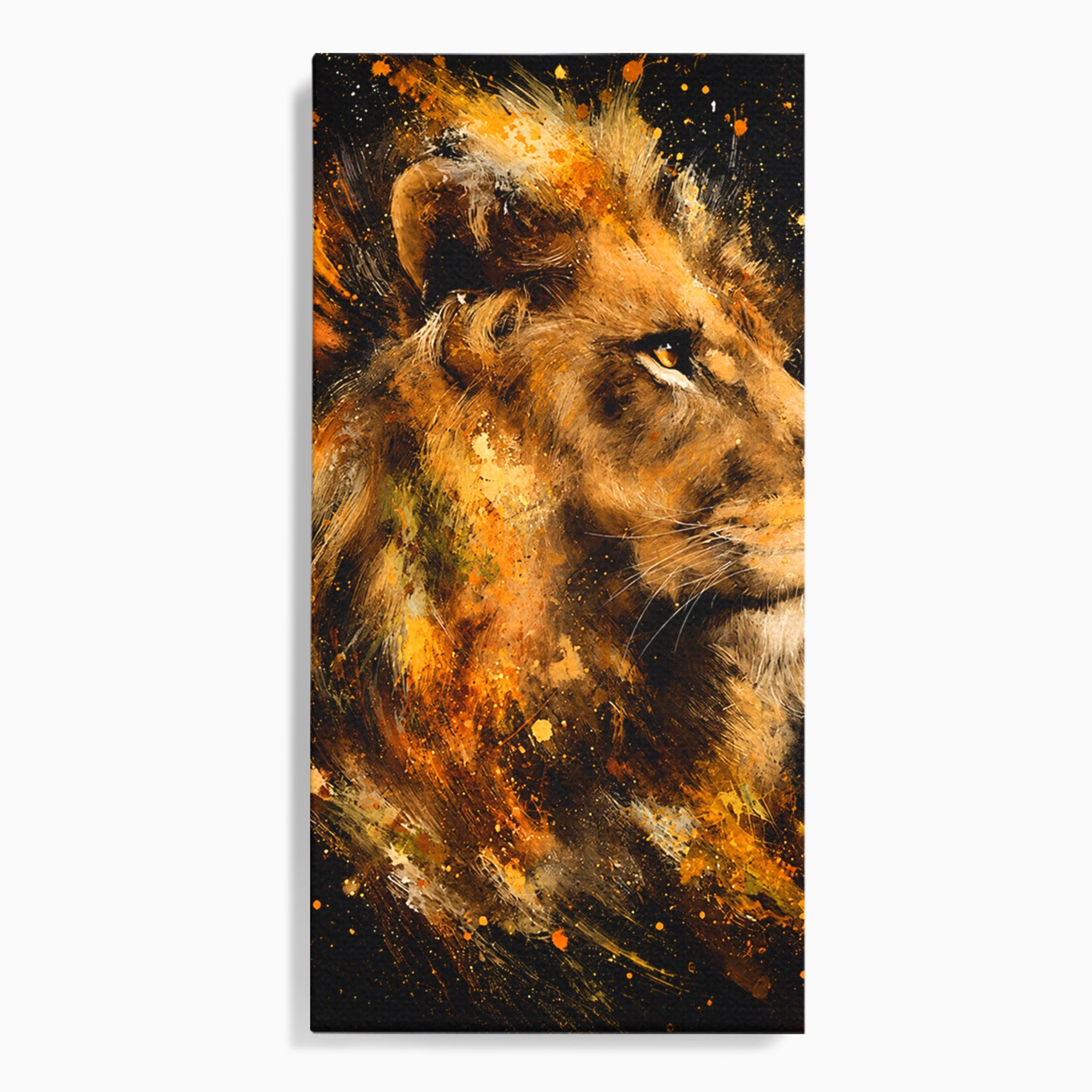 Tablou Canvas Premium LuxCanva® M1560, Privirea Leului, Leu, Portret, Animale, Putere, Living, Culori Vibrante