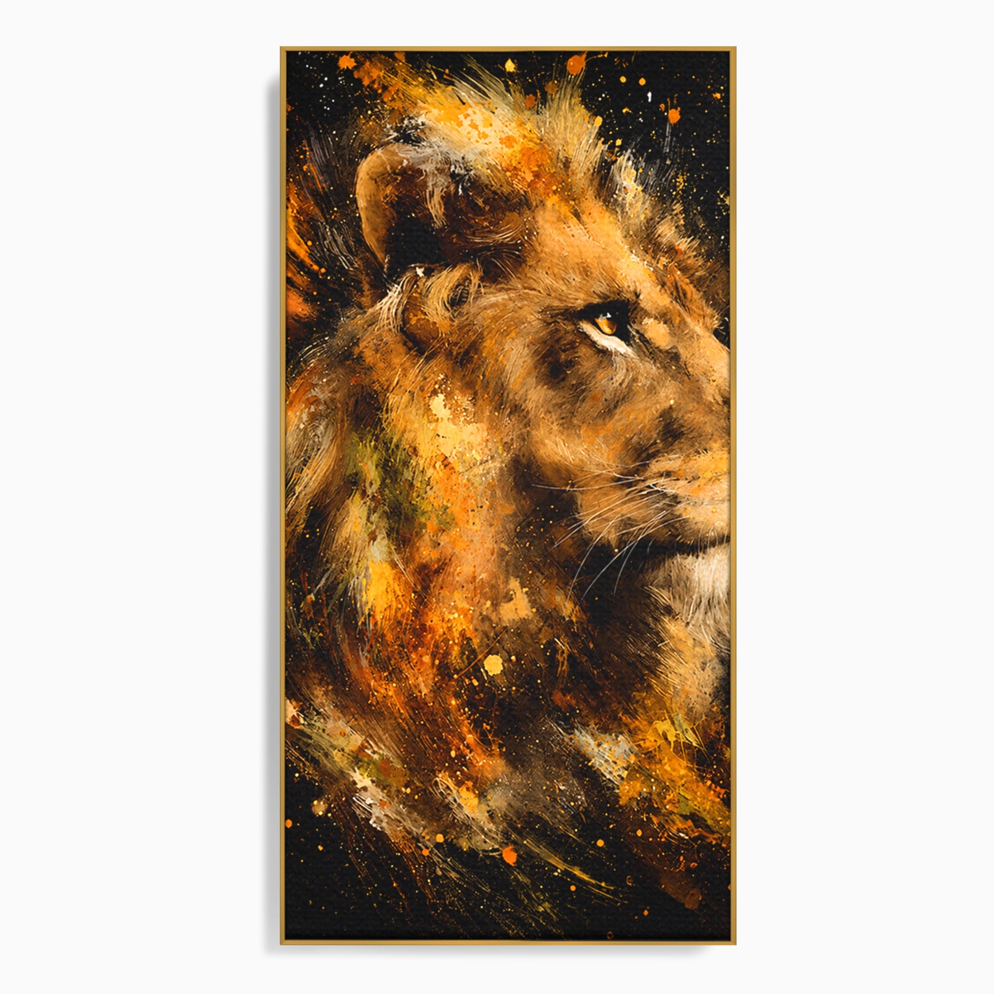 Tablou Canvas Premium LuxCanva® M1560, Privirea Leului, Leu, Portret, Animale, Putere, Living, Culori Vibrante