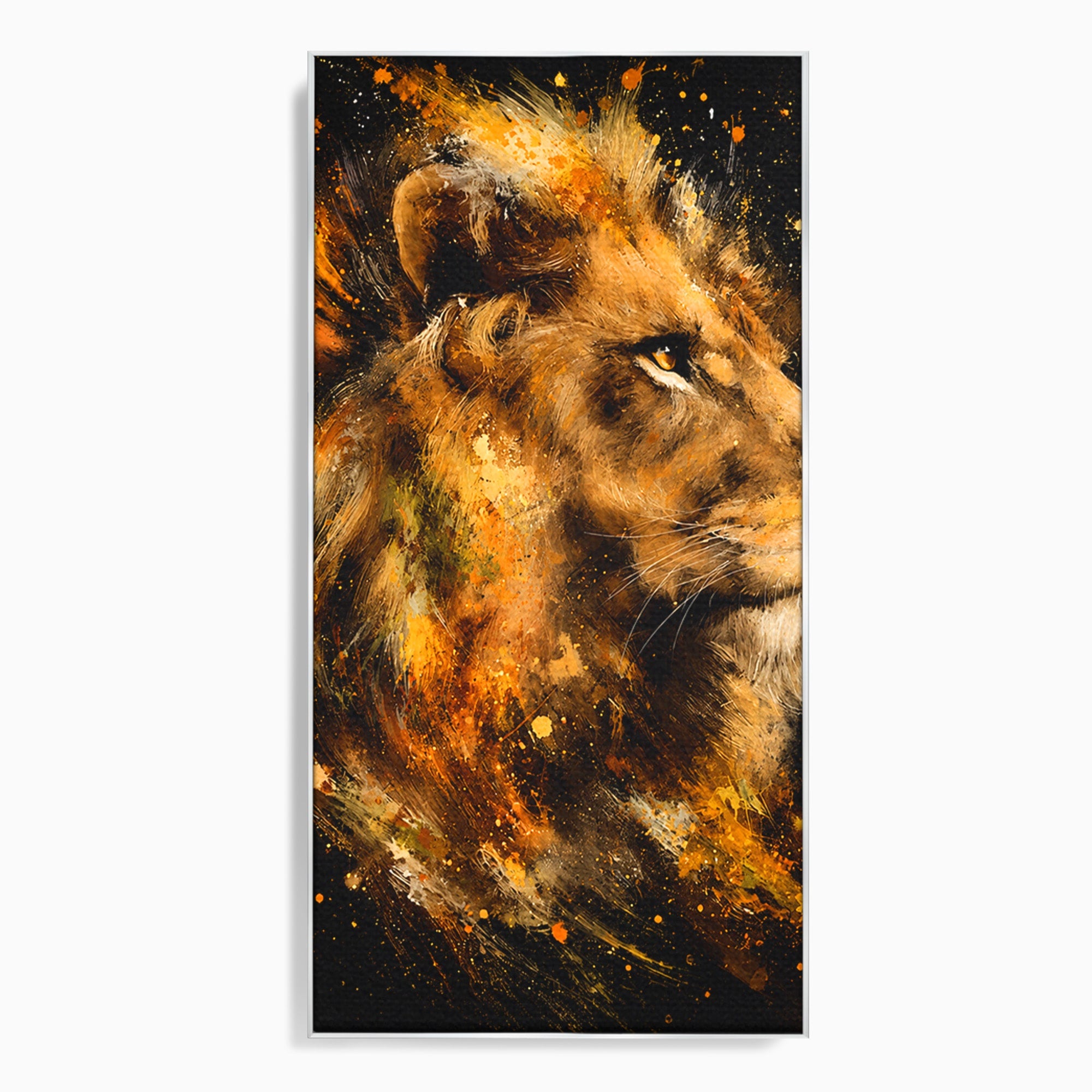 Tablou Canvas Premium LuxCanva® M1560, Privirea Leului, Leu, Portret, Animale, Putere, Living, Culori Vibrante