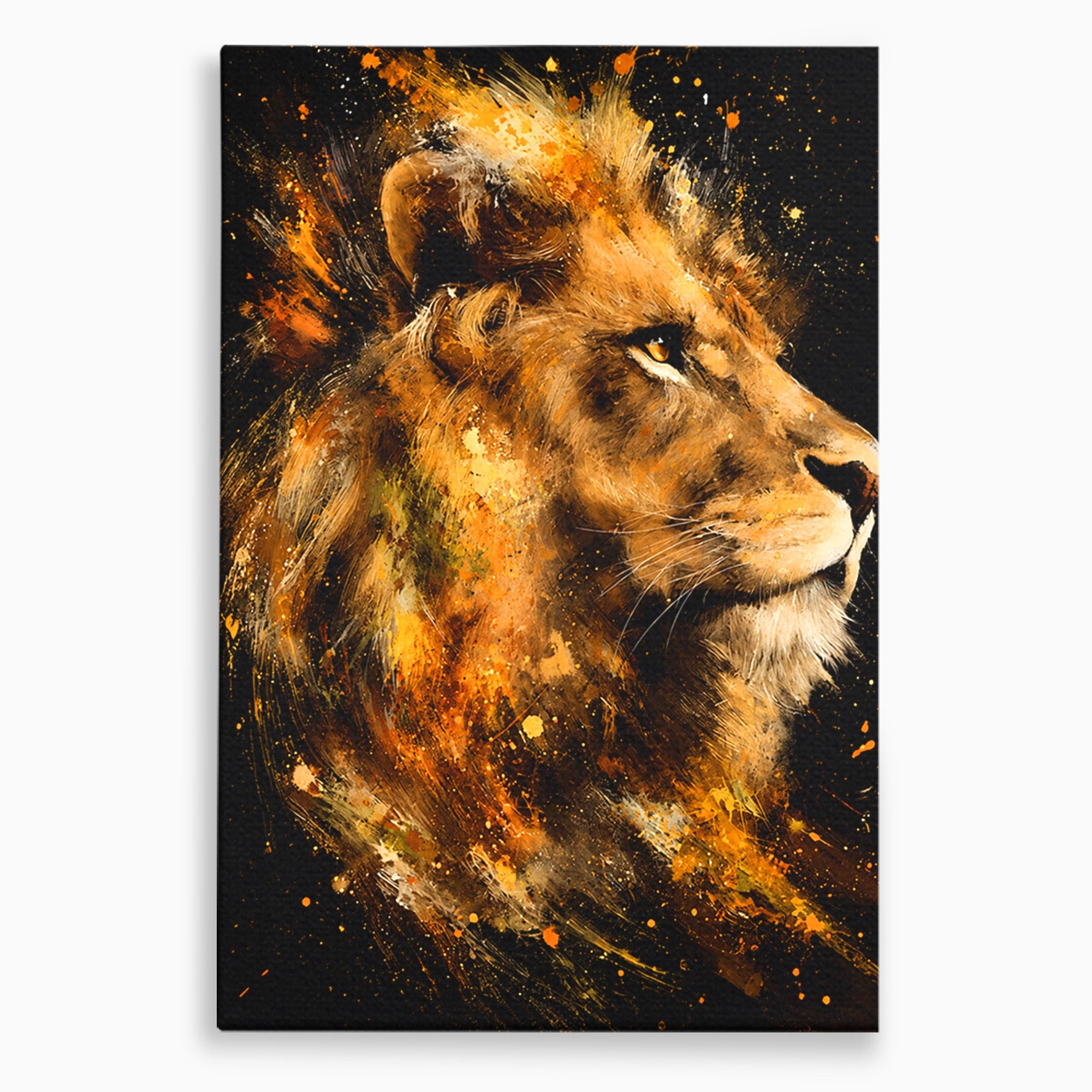 Tablou Canvas Premium LuxCanva® M1560, Privirea Leului, Leu, Portret, Animale, Putere, Living, Culori Vibrante