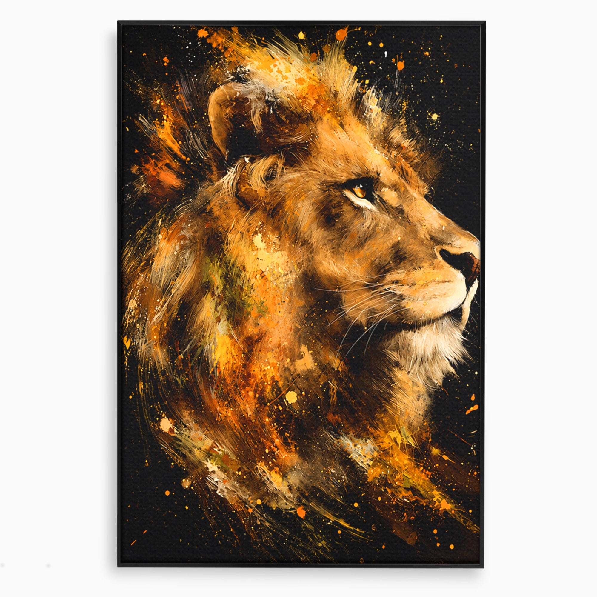 Tablou Canvas Premium LuxCanva® M1560, Privirea Leului, Leu, Portret, Animale, Putere, Living, Culori Vibrante