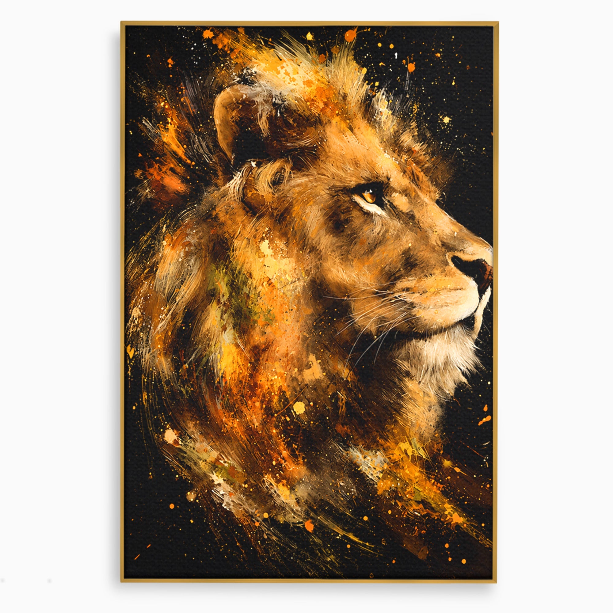 Tablou Canvas Premium LuxCanva® M1560, Privirea Leului, Leu, Portret, Animale, Putere, Living, Culori Vibrante