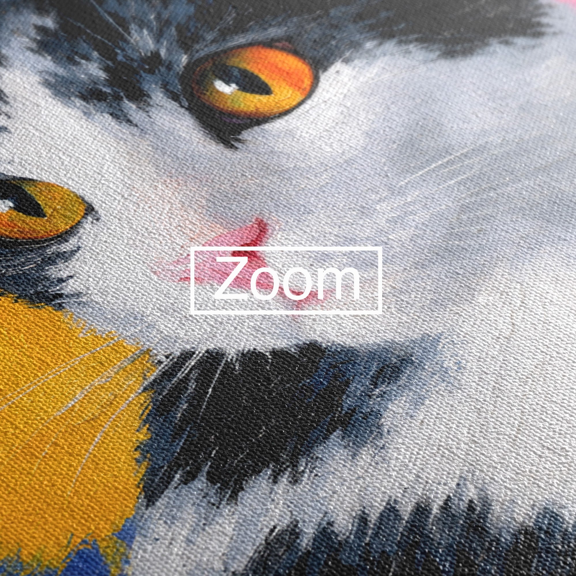 Tablou Canvas Premium LuxCanva® M1561, Pisica In Culori, Pisica, Portret, Animale, Living, Dormitor, Culori Vibrante
