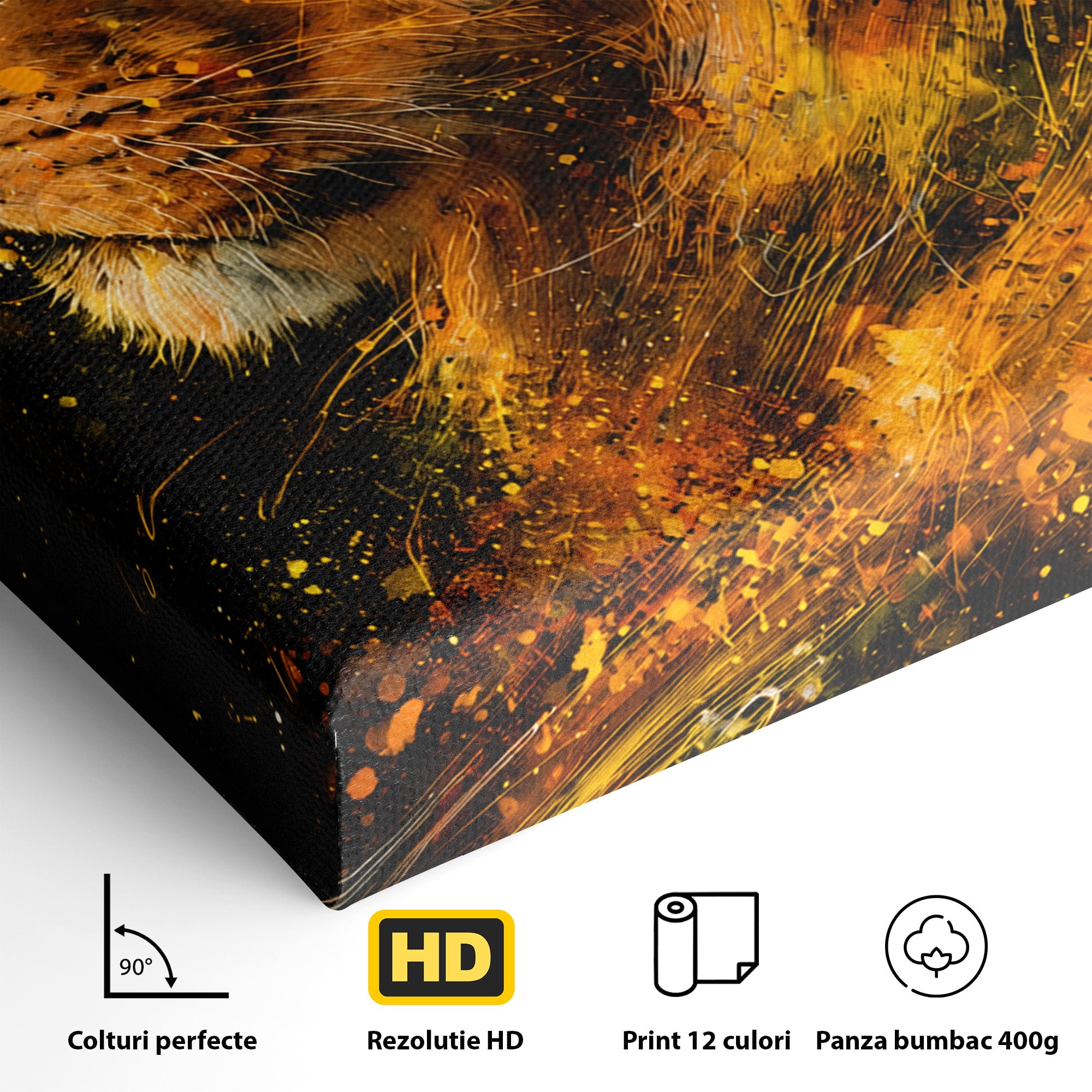 Tablou Canvas Premium LuxCanva® M1564, Spiritul Leului, Leu, Portret, Animal, Putere, Living, Culori Vibrante