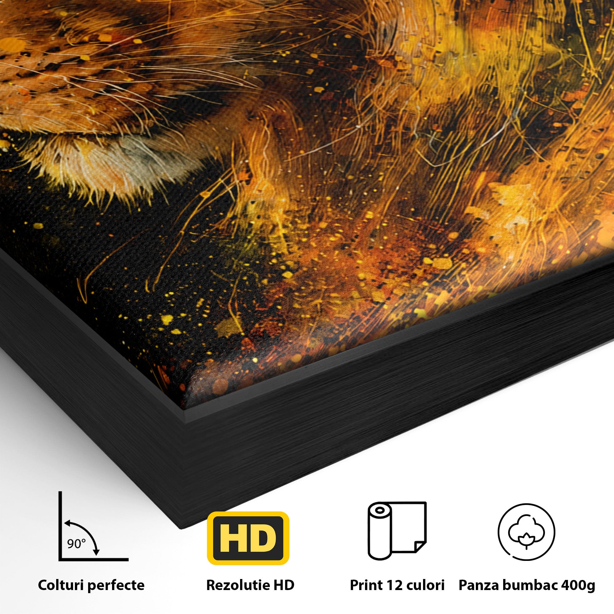 Tablou Canvas Premium LuxCanva® M1564, Spiritul Leului, Leu, Portret, Animal, Putere, Living, Culori Vibrante