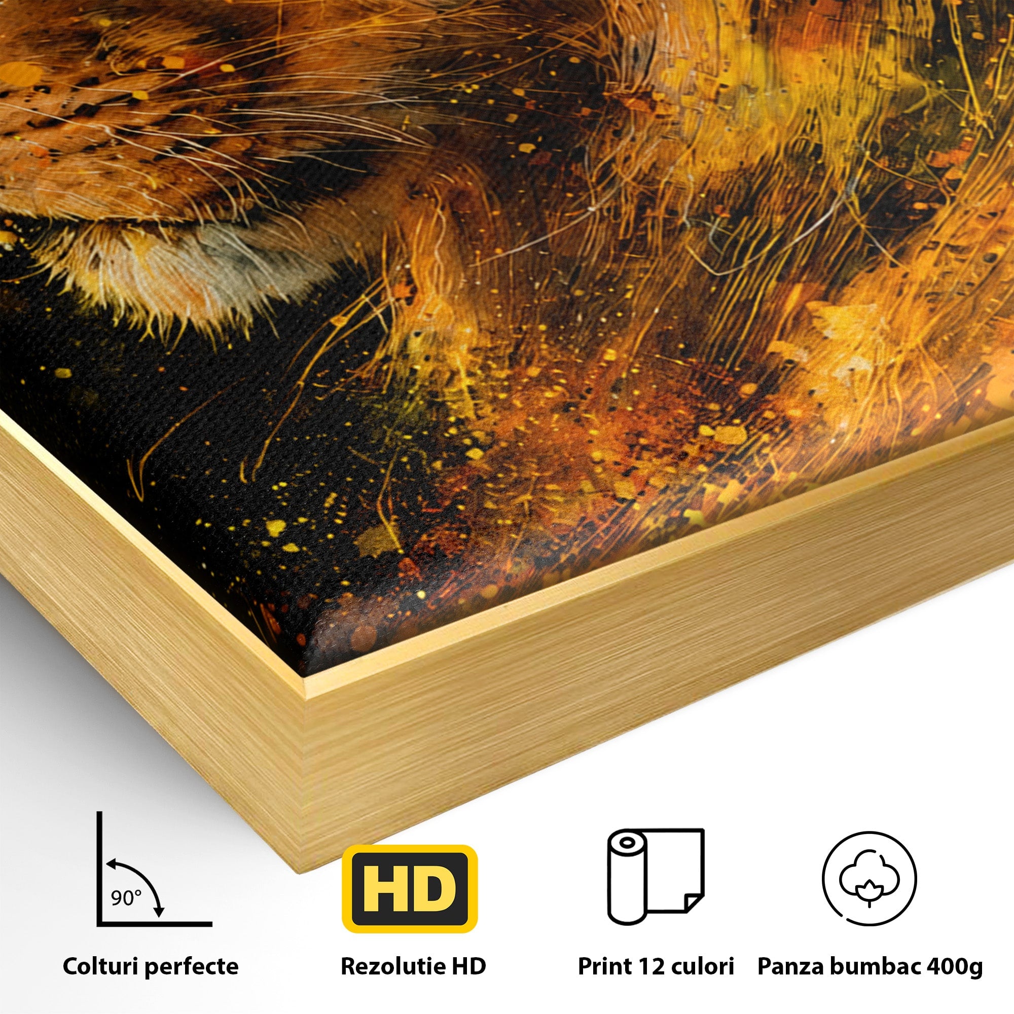 Tablou Canvas Premium LuxCanva® M1564, Spiritul Leului, Leu, Portret, Animal, Putere, Living, Culori Vibrante