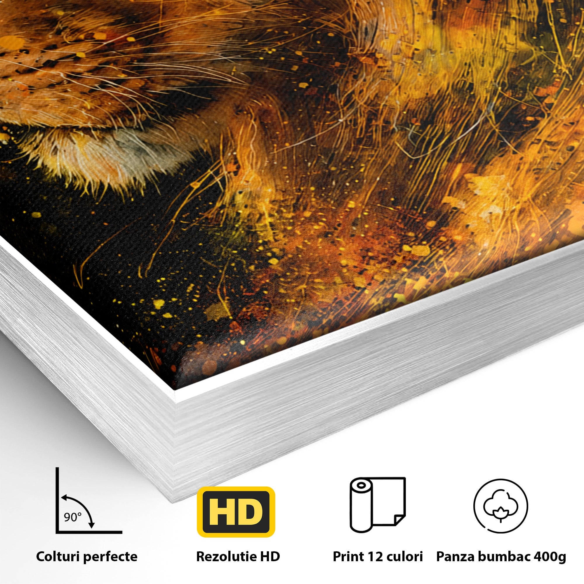 Tablou Canvas Premium LuxCanva® M1564, Spiritul Leului, Leu, Portret, Animal, Putere, Living, Culori Vibrante
