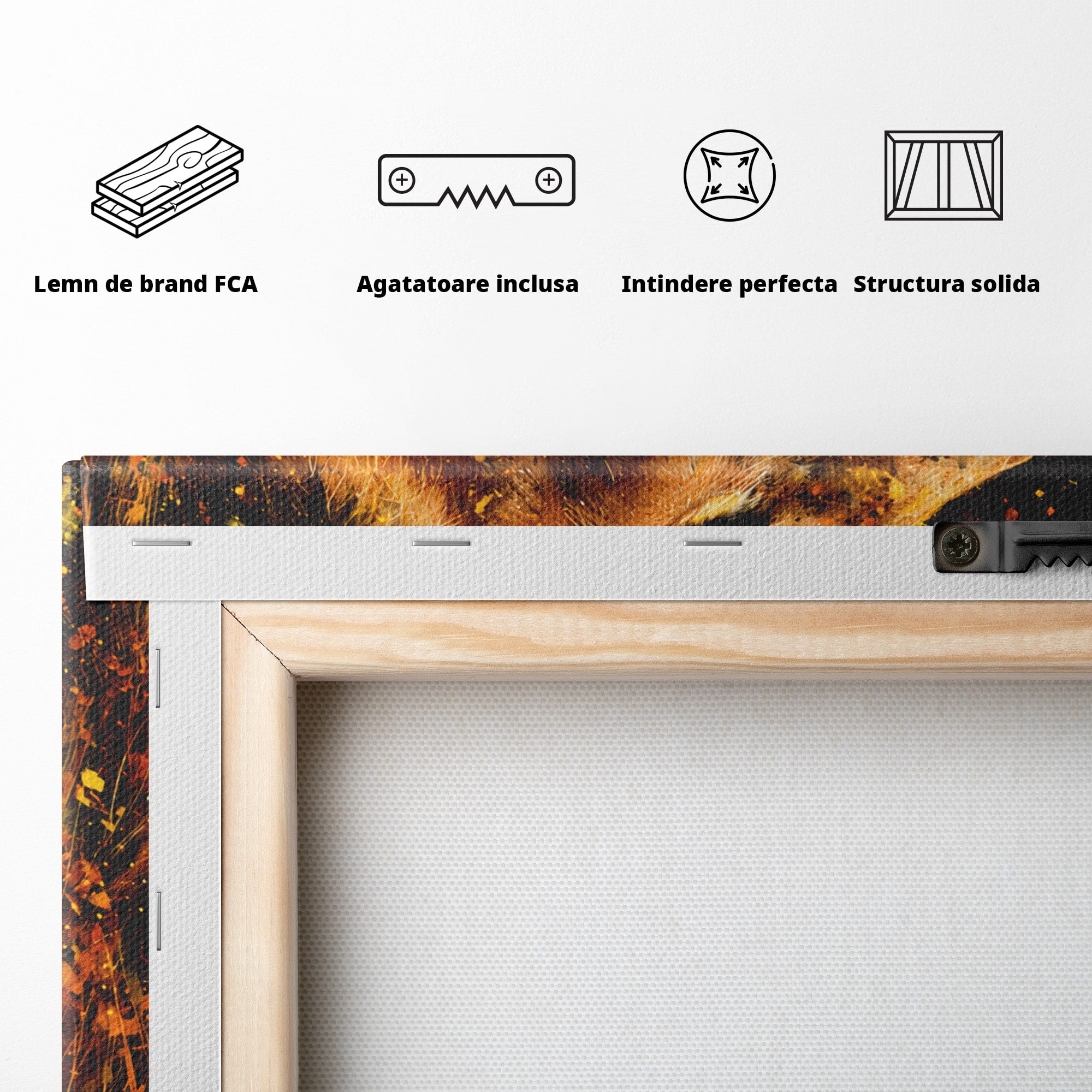Tablou Canvas Premium LuxCanva® M1564, Spiritul Leului, Leu, Portret, Animal, Putere, Living, Culori Vibrante