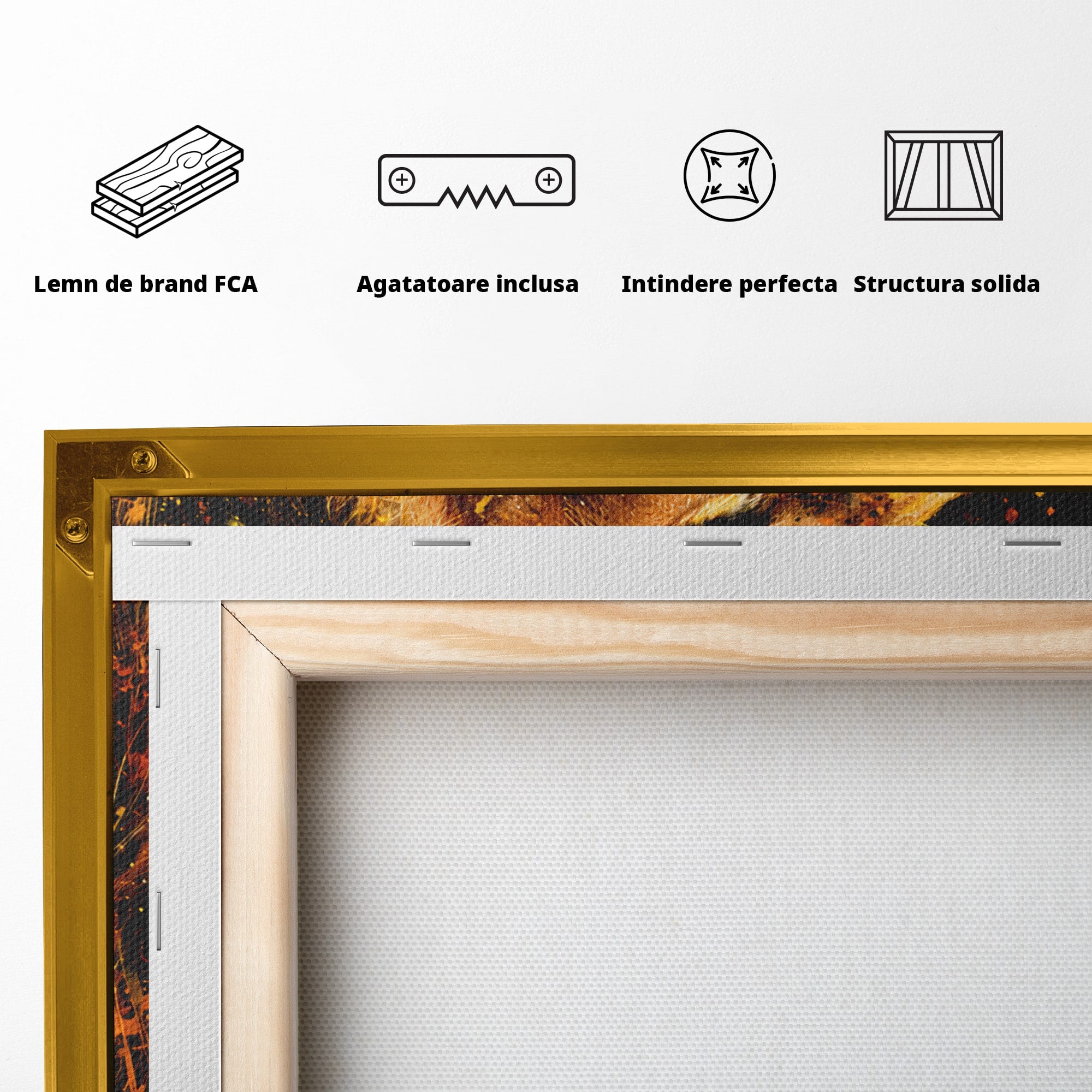 Tablou Canvas Premium LuxCanva® M1564, Spiritul Leului, Leu, Portret, Animal, Putere, Living, Culori Vibrante