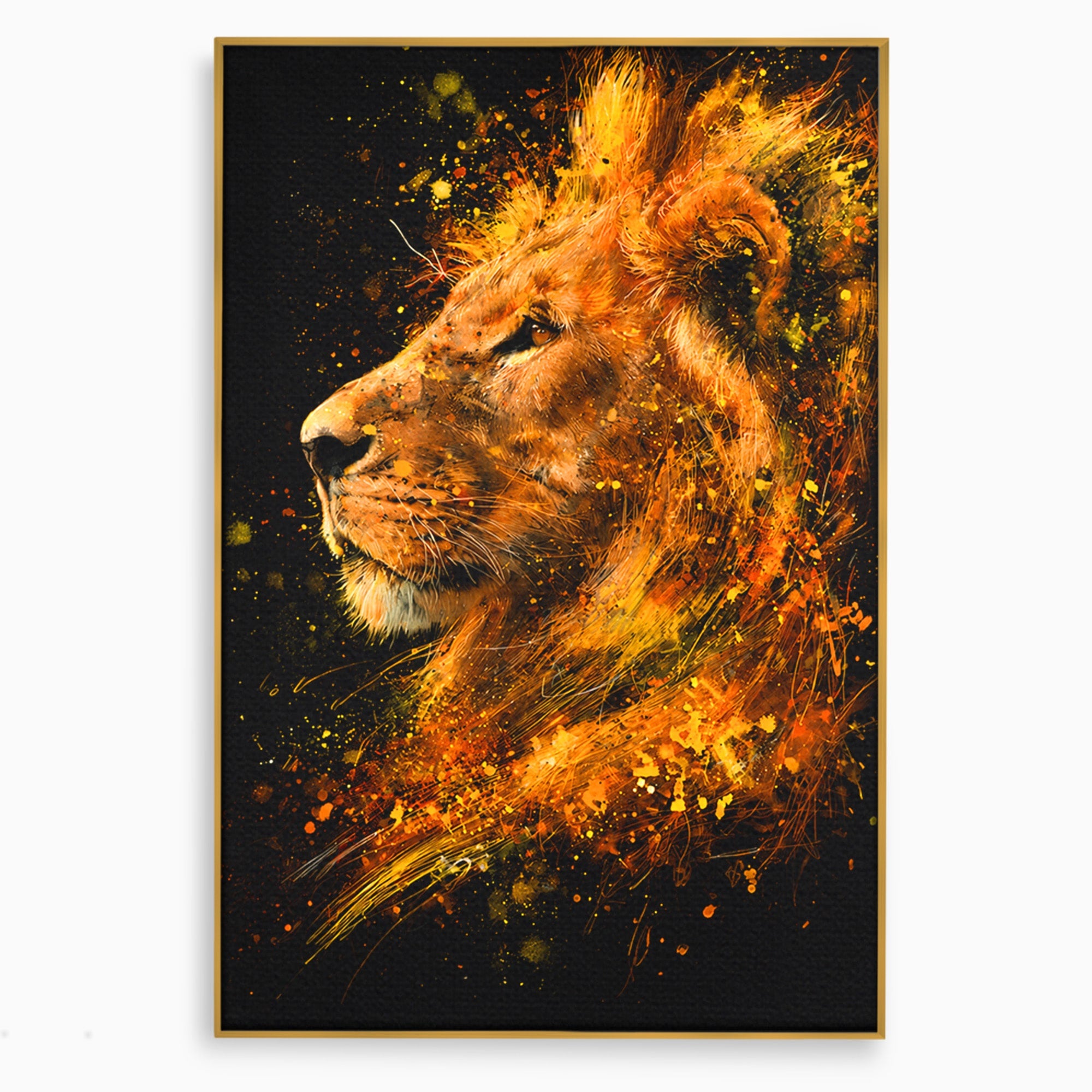 Tablou Canvas Premium LuxCanva® M1564, Spiritul Leului, Leu, Portret, Animal, Putere, Living, Culori Vibrante