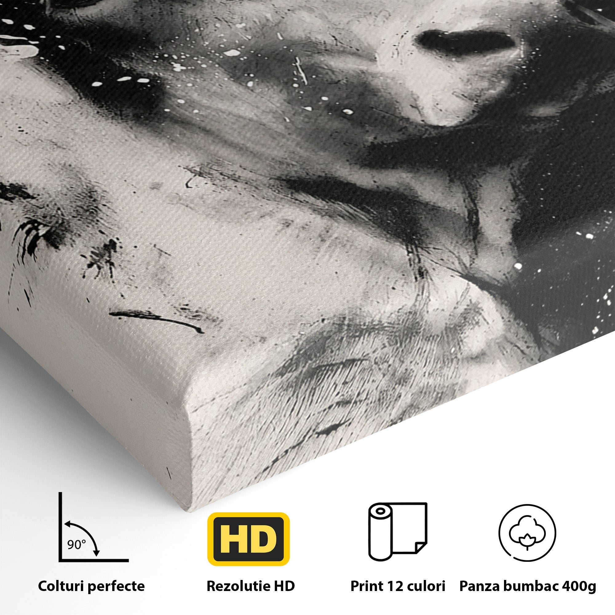 Tablou Canvas Premium LuxCanva® M1566, Taurul Impunator, Taur, Animale, Abstract, Putere, Living, Dormitor, Culori Vibrante