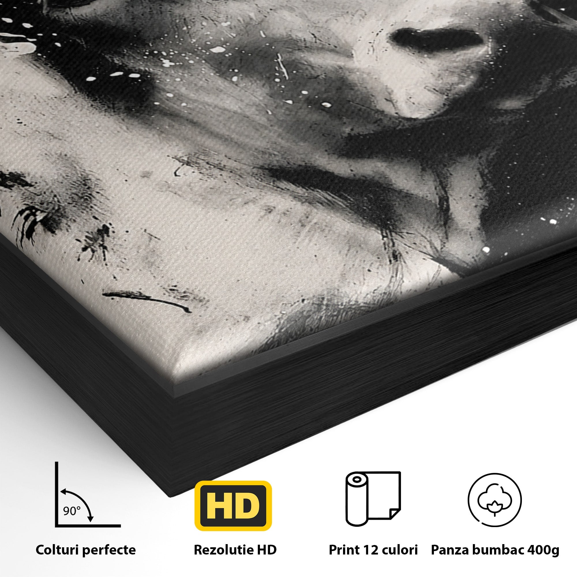 Tablou Canvas Premium LuxCanva® M1566, Taurul Impunator, Taur, Animale, Abstract, Putere, Living, Dormitor, Culori Vibrante