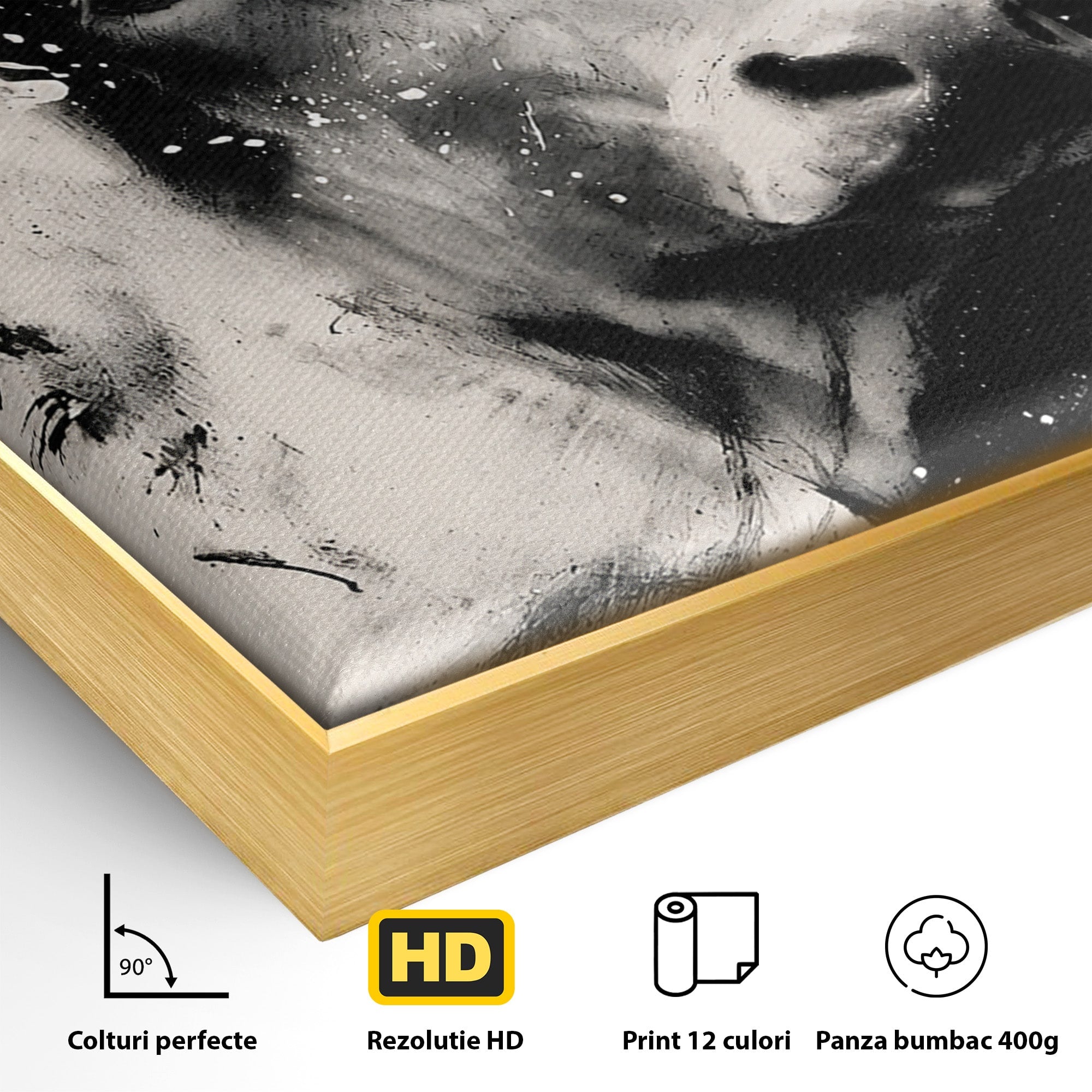 Tablou Canvas Premium LuxCanva® M1566, Taurul Impunator, Taur, Animale, Abstract, Putere, Living, Dormitor, Culori Vibrante