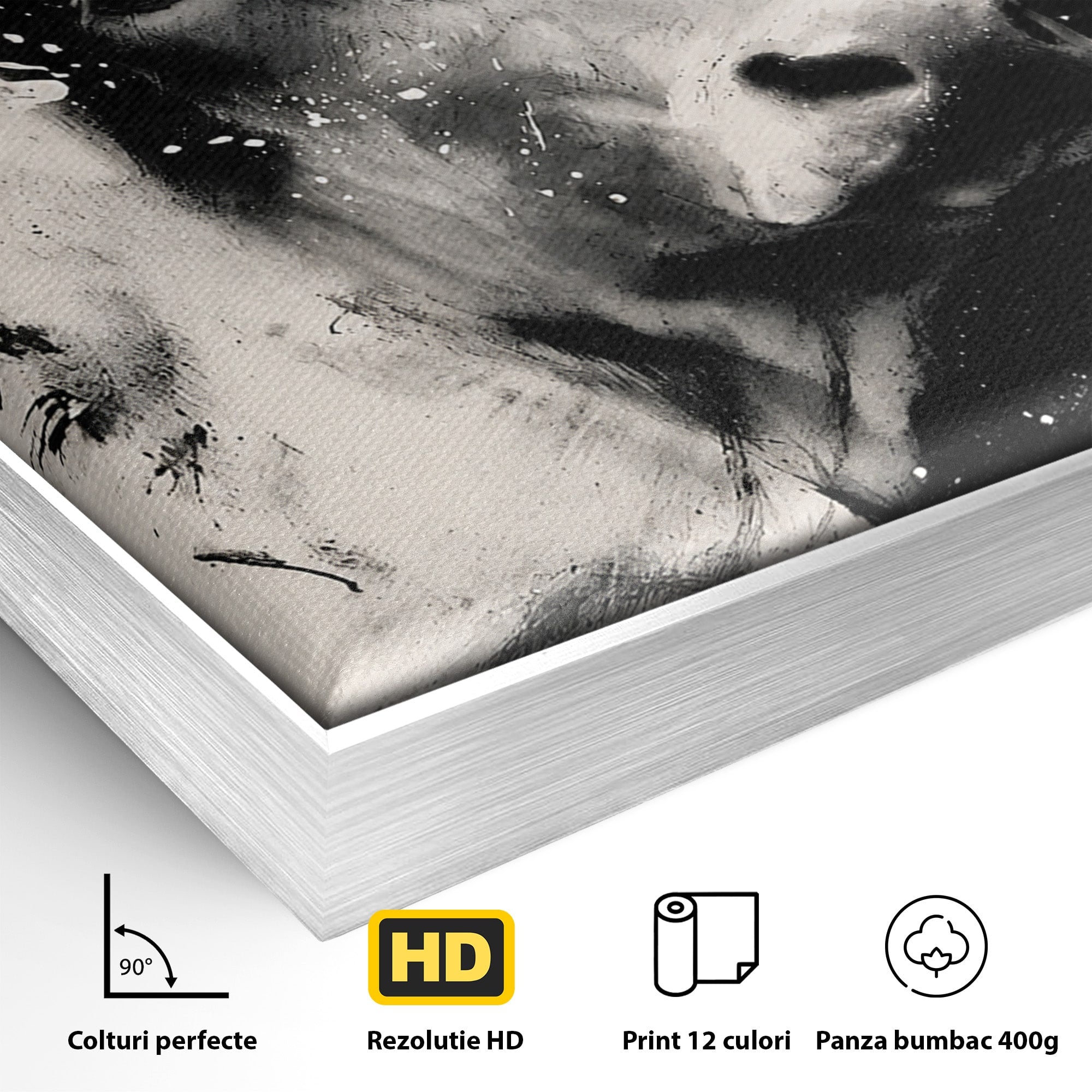 Tablou Canvas Premium LuxCanva® M1566, Taurul Impunator, Taur, Animale, Abstract, Putere, Living, Dormitor, Culori Vibrante