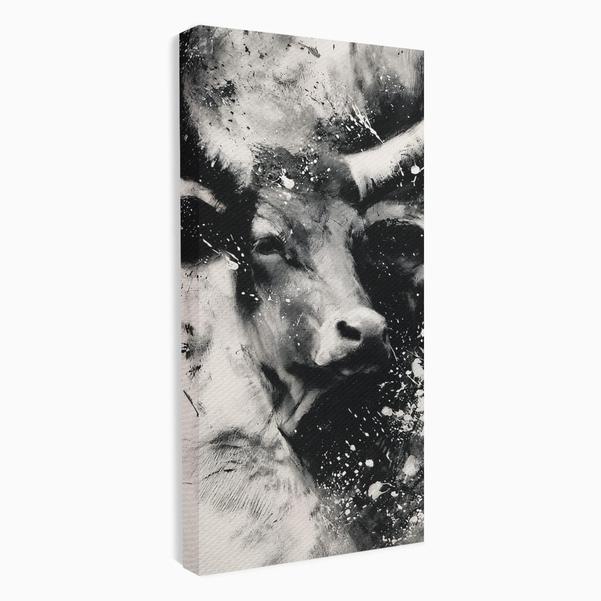 Tablou Canvas Premium LuxCanva® M1566, Taurul Impunator, Taur, Animale, Abstract, Putere, Living, Dormitor, Culori Vibrante