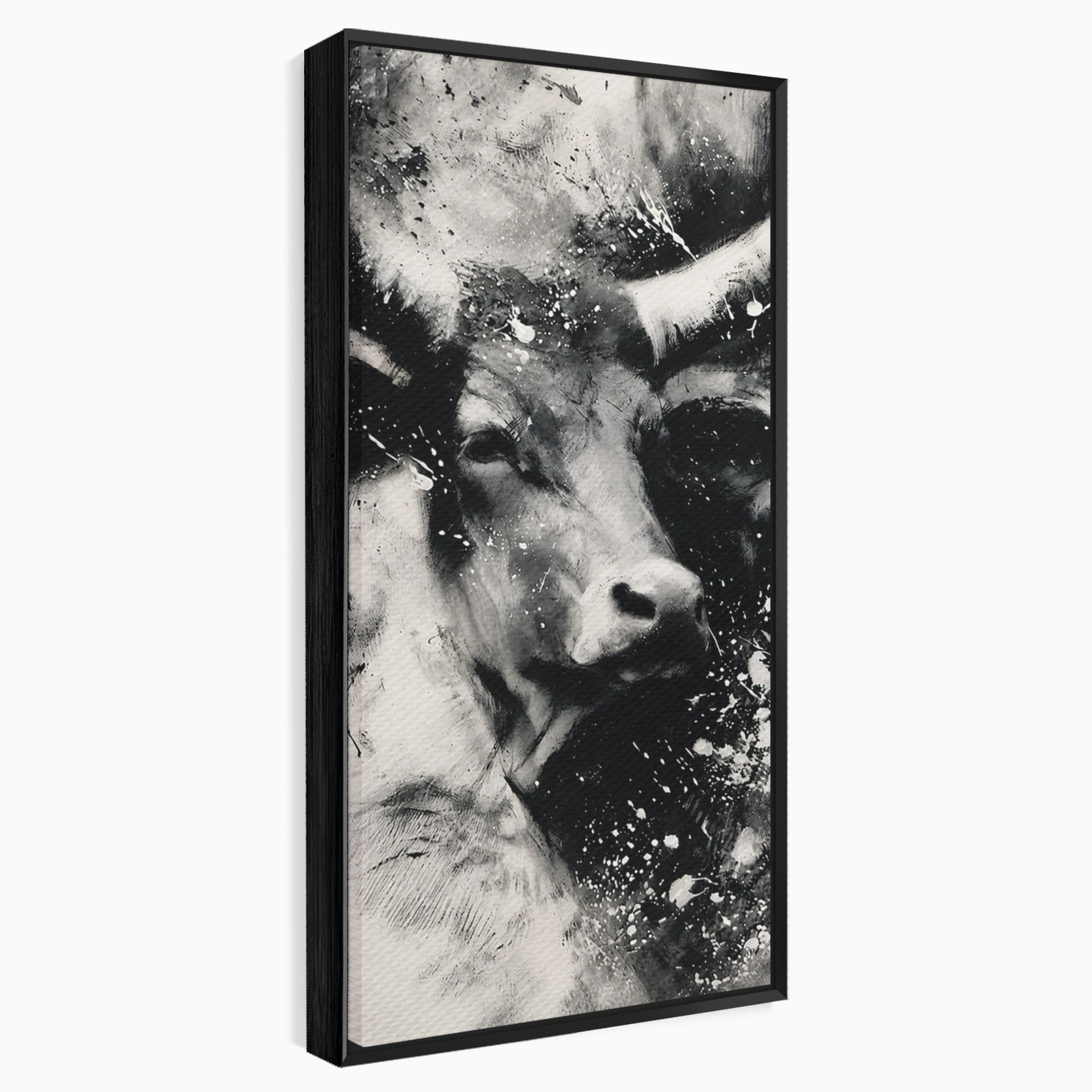 Tablou Canvas Premium LuxCanva® M1566, Taurul Impunator, Taur, Animale, Abstract, Putere, Living, Dormitor, Culori Vibrante