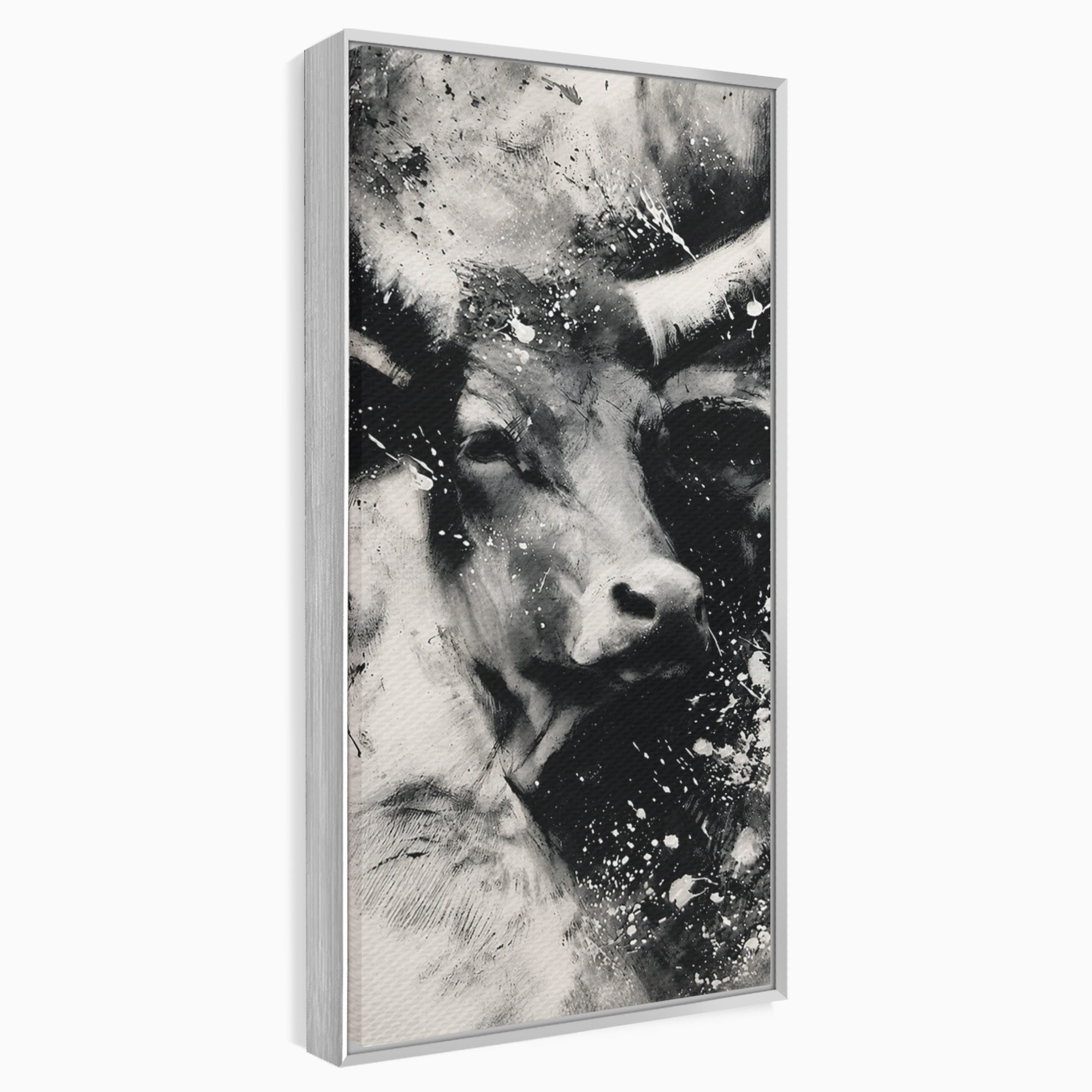 Tablou Canvas Premium LuxCanva® M1566, Taurul Impunator, Taur, Animale, Abstract, Putere, Living, Dormitor, Culori Vibrante