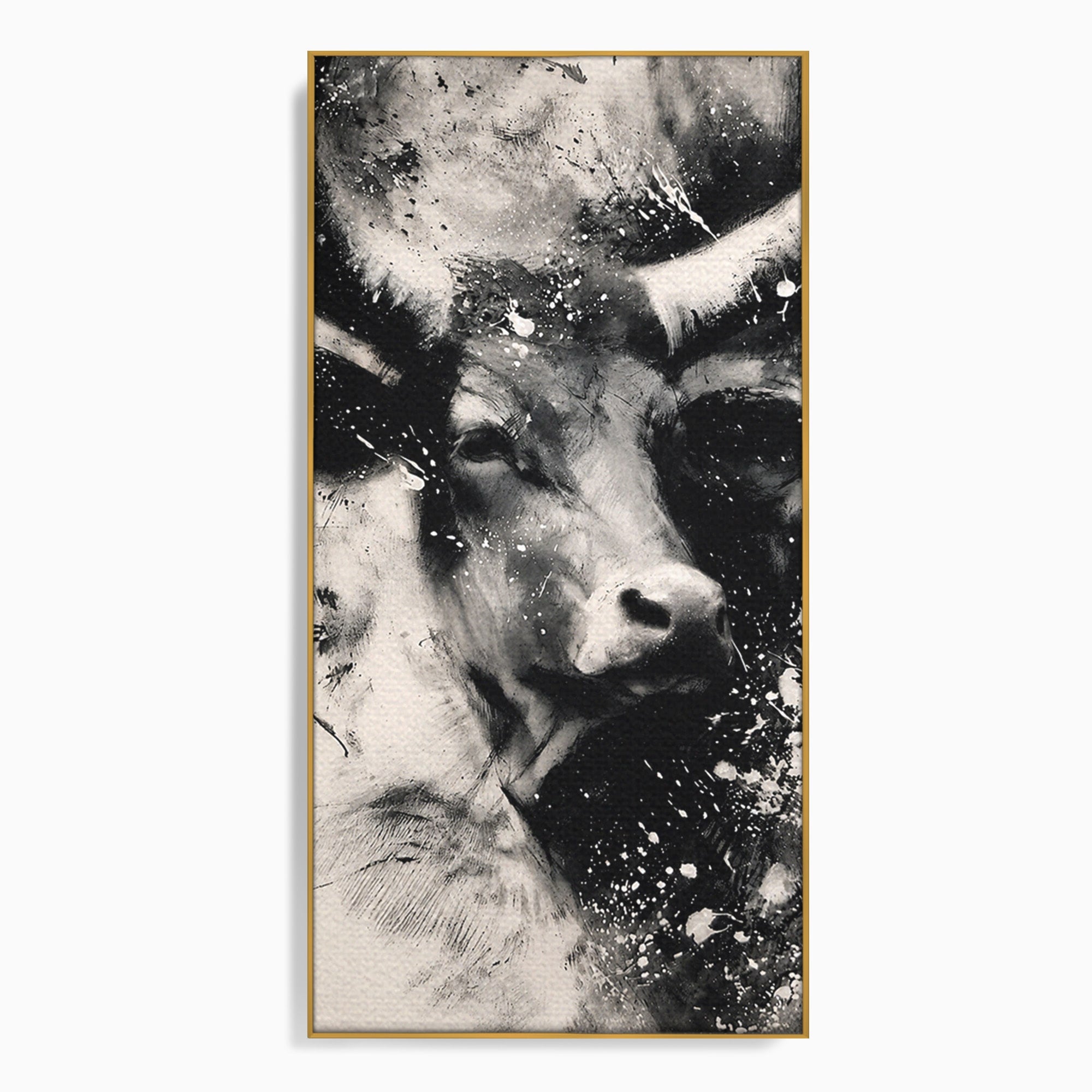 Tablou Canvas Premium LuxCanva® M1566, Taurul Impunator, Taur, Animale, Abstract, Putere, Living, Dormitor, Culori Vibrante