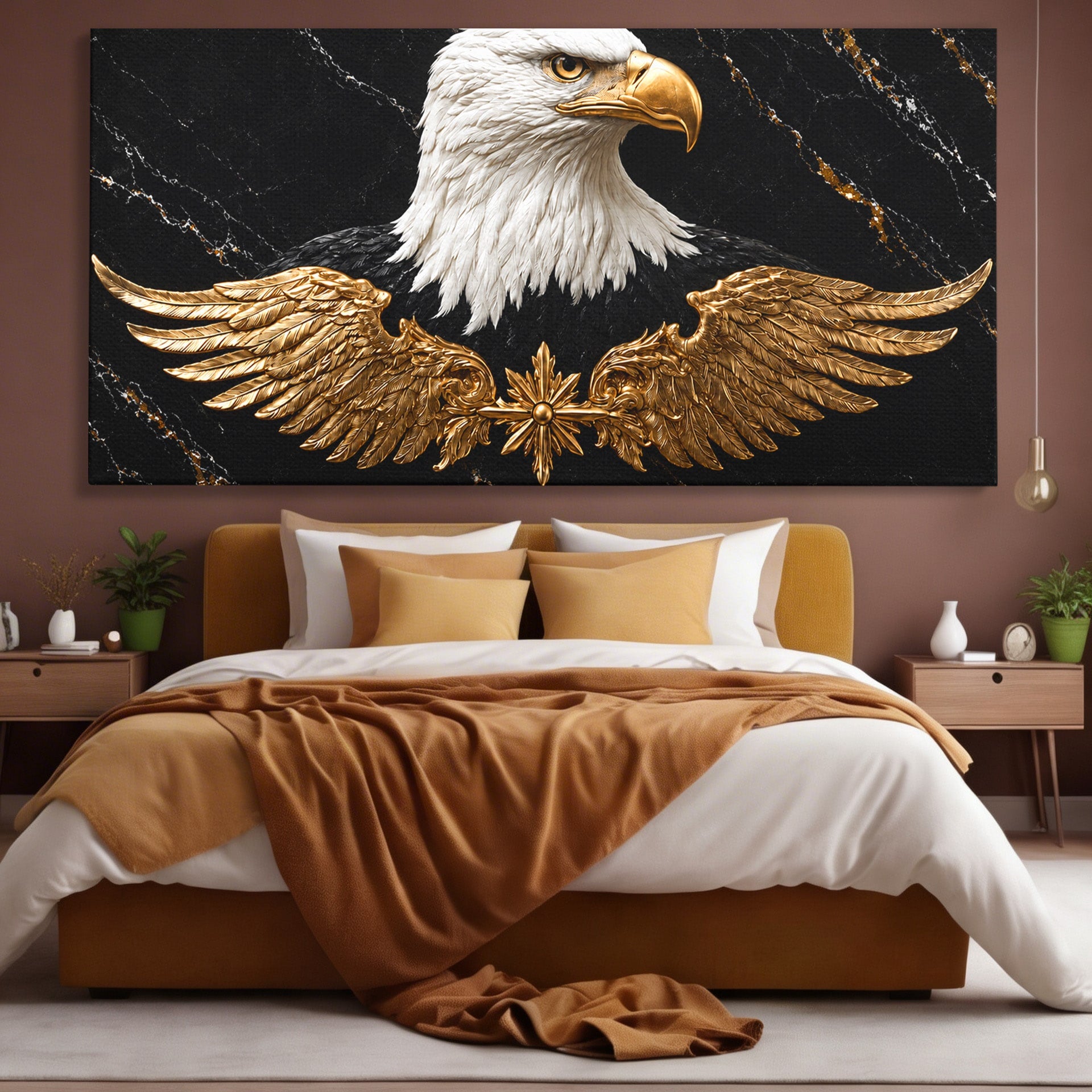 Tablou Canvas Premium LuxCanva® M1567, Vultur Regal, Vultur, Aripi, Animale, Putere, Birou, Culori Vibrante