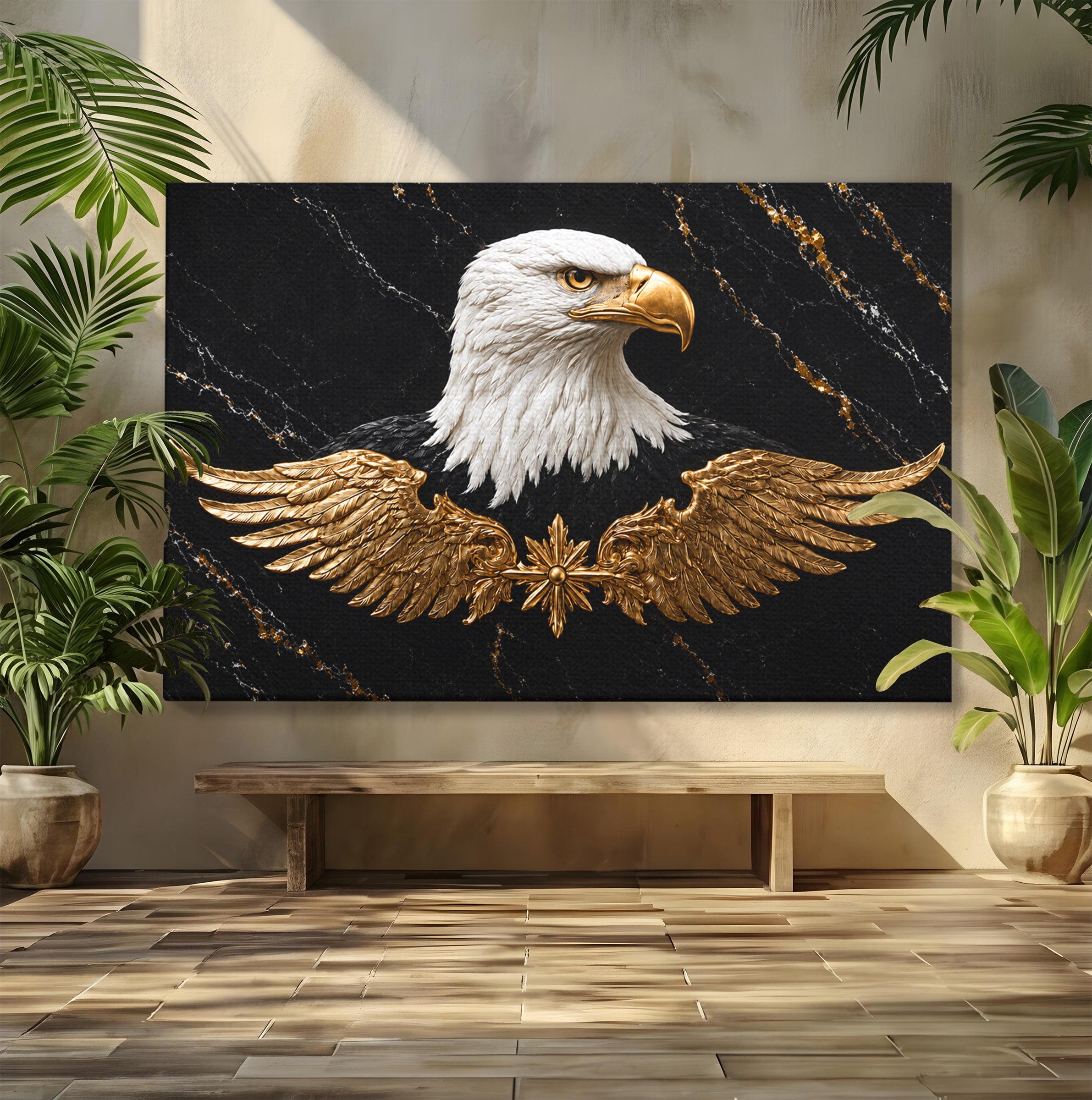 Tablou Canvas Premium LuxCanva® M1567, Vultur Regal, Vultur, Aripi, Animale, Putere, Birou, Culori Vibrante