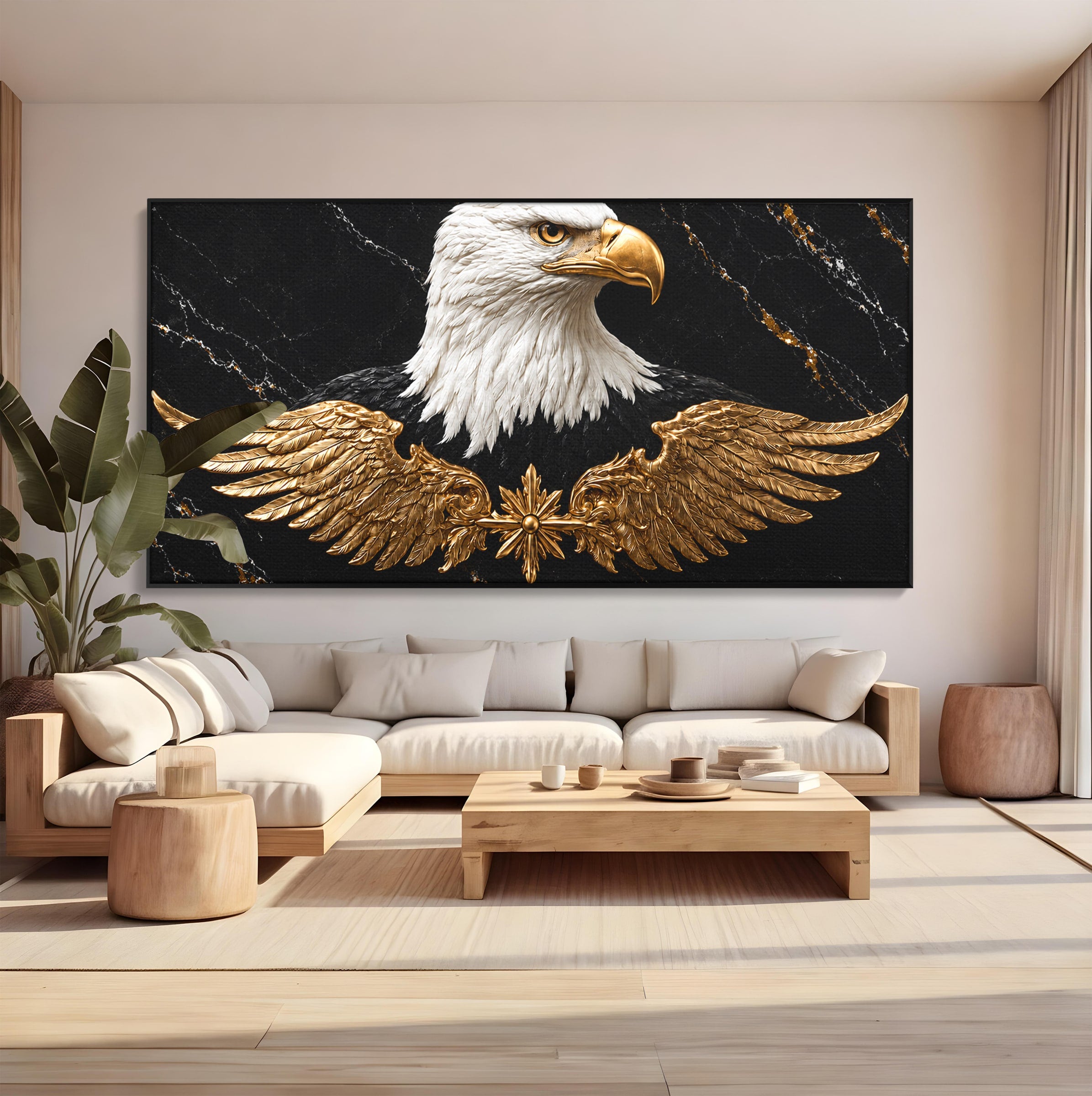 Tablou Canvas Premium LuxCanva® M1567, Vultur Regal, Vultur, Aripi, Animale, Putere, Birou, Culori Vibrante
