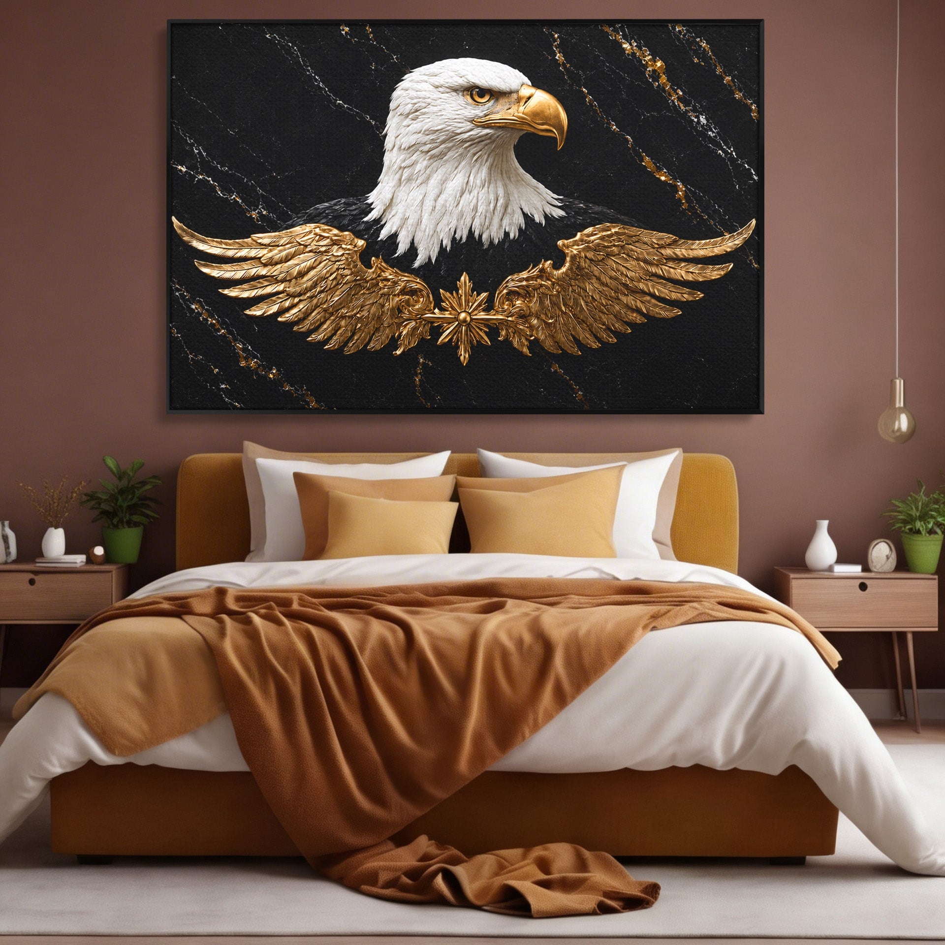 Tablou Canvas Premium LuxCanva® M1567, Vultur Regal, Vultur, Aripi, Animale, Putere, Birou, Culori Vibrante