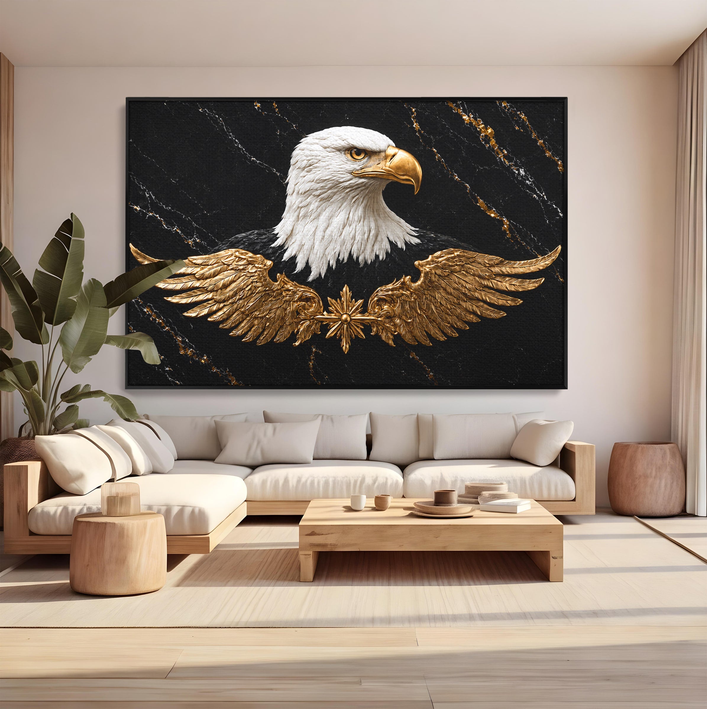 Tablou Canvas Premium LuxCanva® M1567, Vultur Regal, Vultur, Aripi, Animale, Putere, Birou, Culori Vibrante
