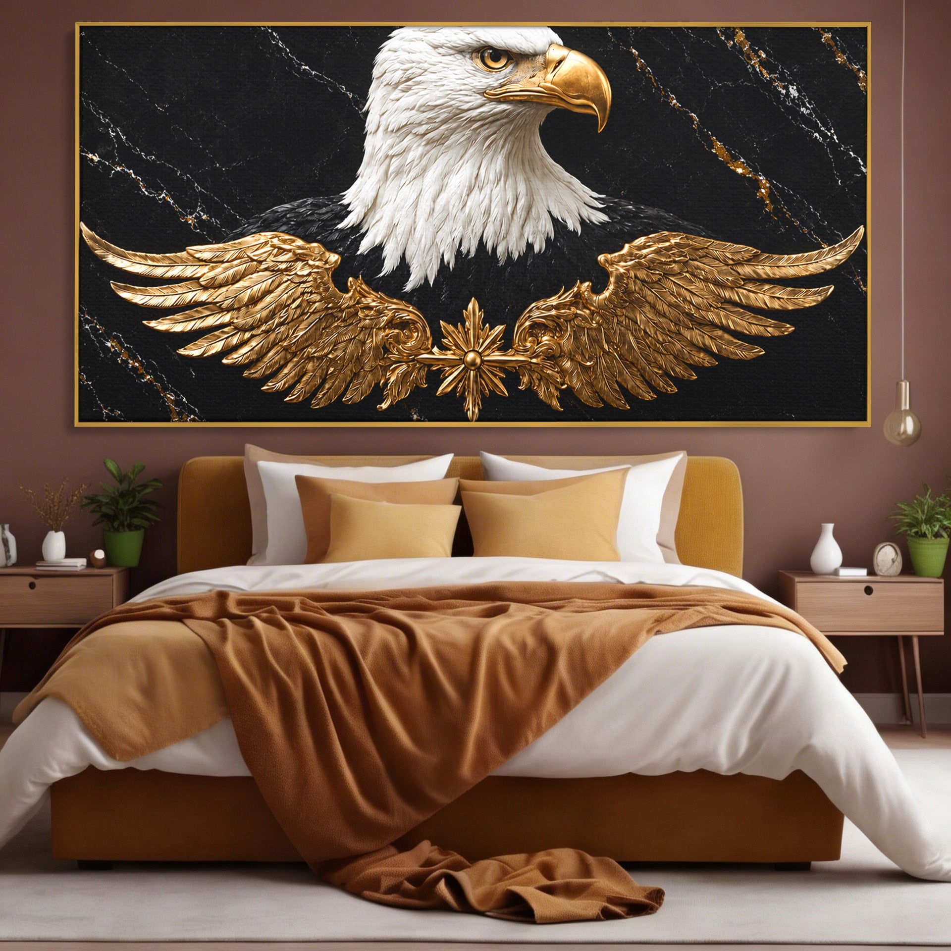 Tablou Canvas Premium LuxCanva® M1567, Vultur Regal, Vultur, Aripi, Animale, Putere, Birou, Culori Vibrante