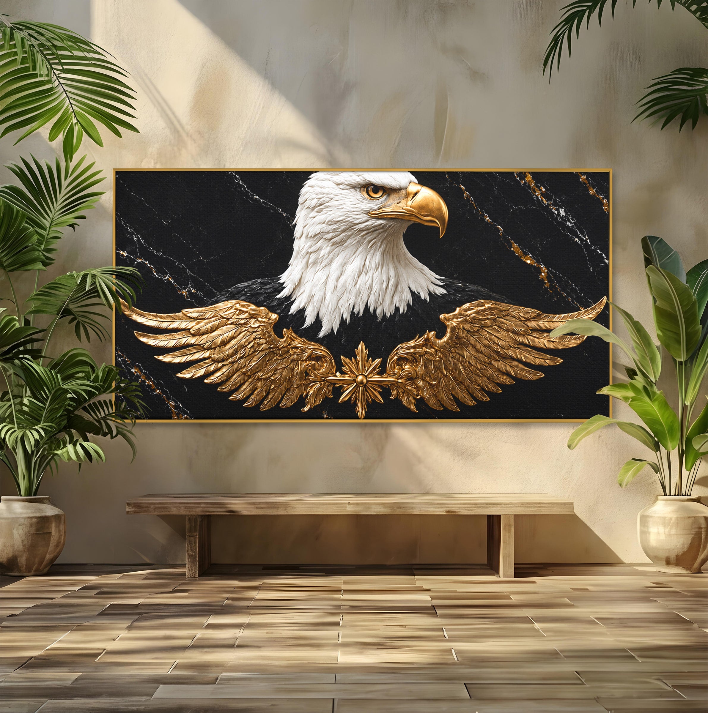 Tablou Canvas Premium LuxCanva® M1567, Vultur Regal, Vultur, Aripi, Animale, Putere, Birou, Culori Vibrante