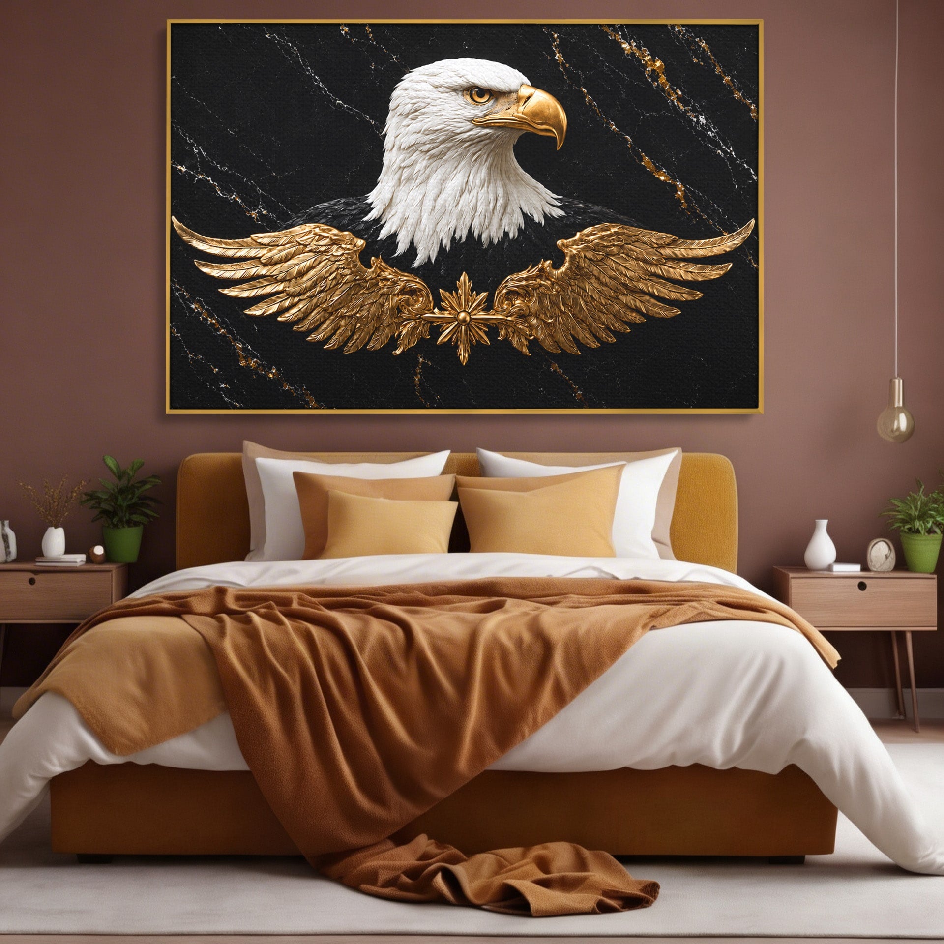 Tablou Canvas Premium LuxCanva® M1567, Vultur Regal, Vultur, Aripi, Animale, Putere, Birou, Culori Vibrante