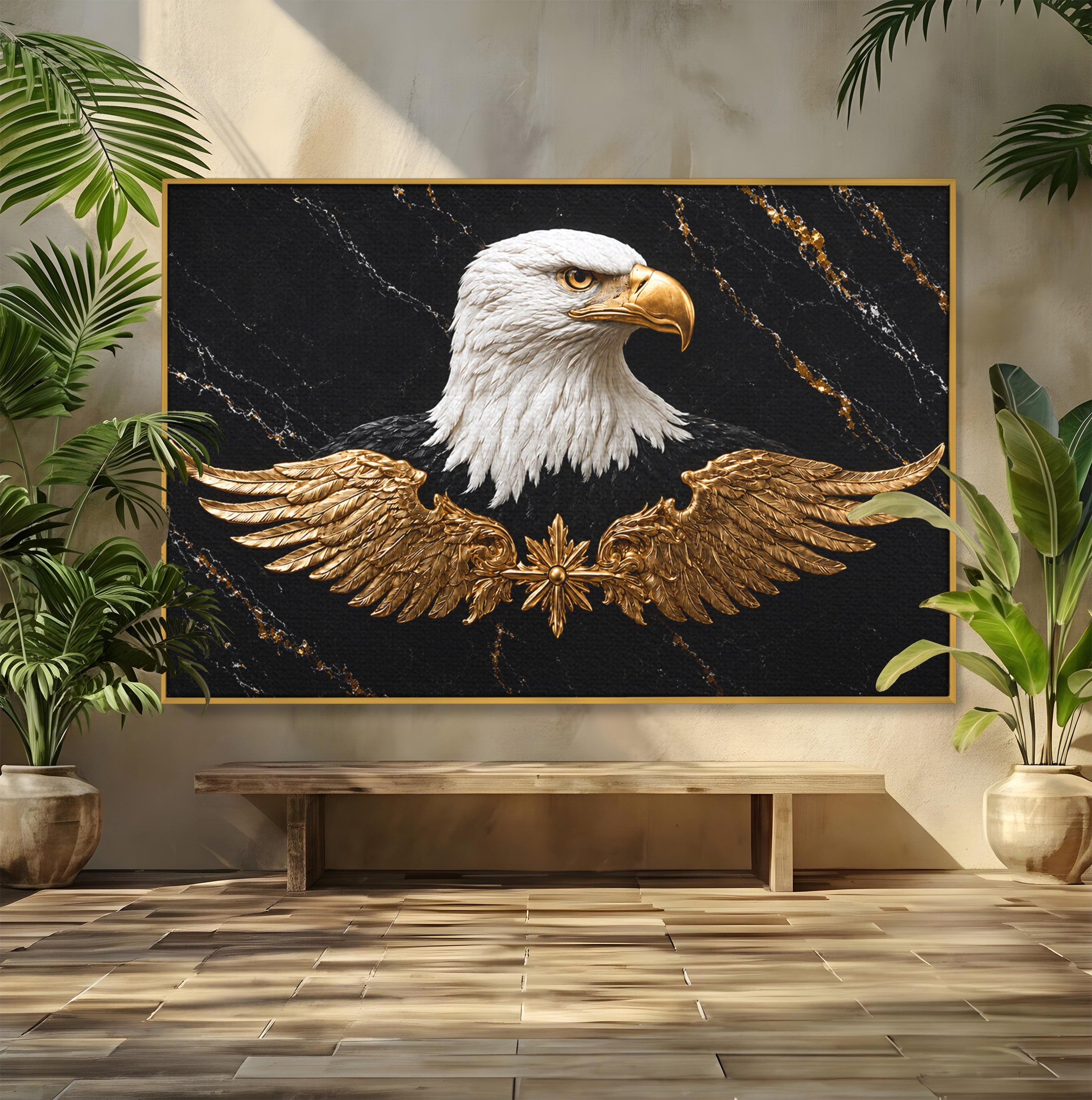 Tablou Canvas Premium LuxCanva® M1567, Vultur Regal, Vultur, Aripi, Animale, Putere, Birou, Culori Vibrante