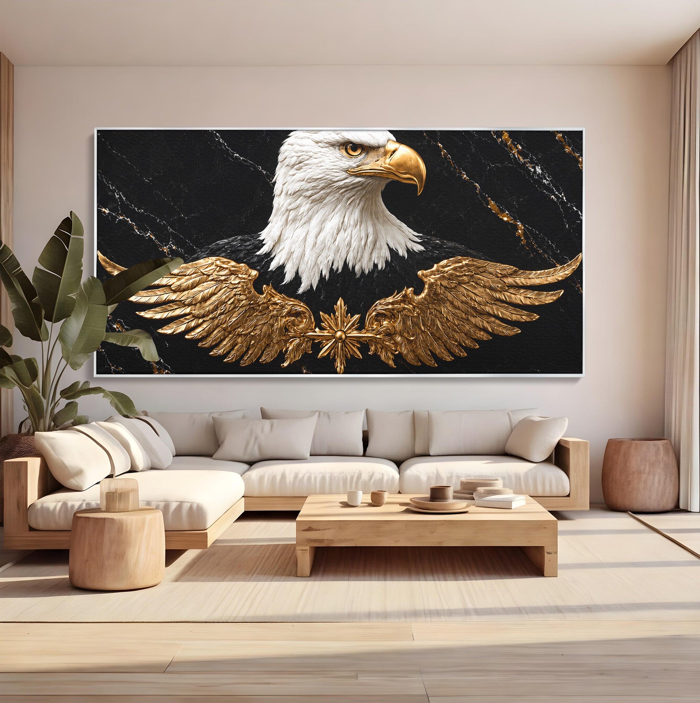 Tablou Canvas Premium LuxCanva® M1567, Vultur Regal, Vultur, Aripi, Animale, Putere, Birou, Culori Vibrante