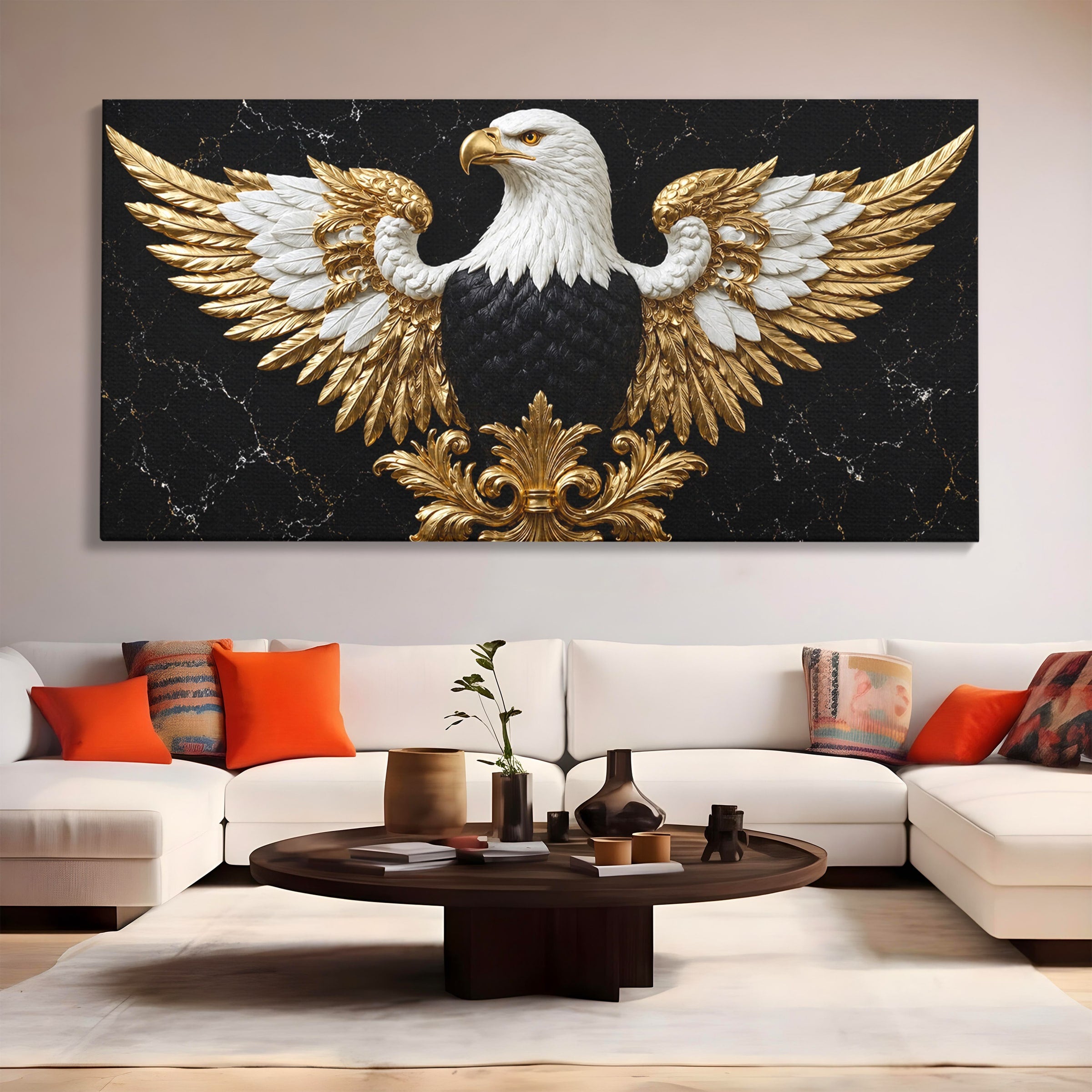 Tablou Canvas Premium LuxCanva® M1568, Vultur Imperial, Vultur, Imperial, Majestic, Living, Dormitor, Culori Vibrante