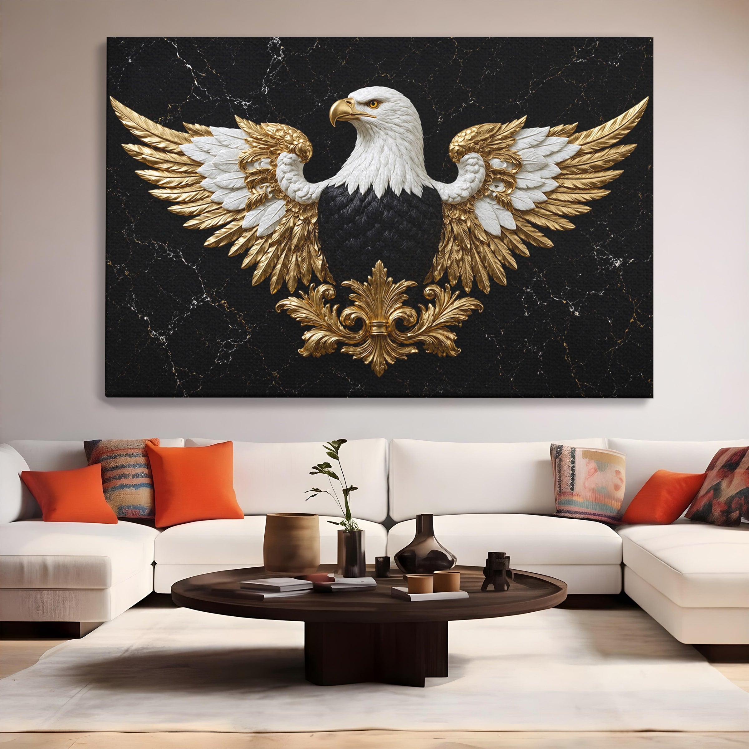 Tablou Canvas Premium LuxCanva® M1568, Vultur Imperial, Vultur, Imperial, Majestic, Living, Dormitor, Culori Vibrante