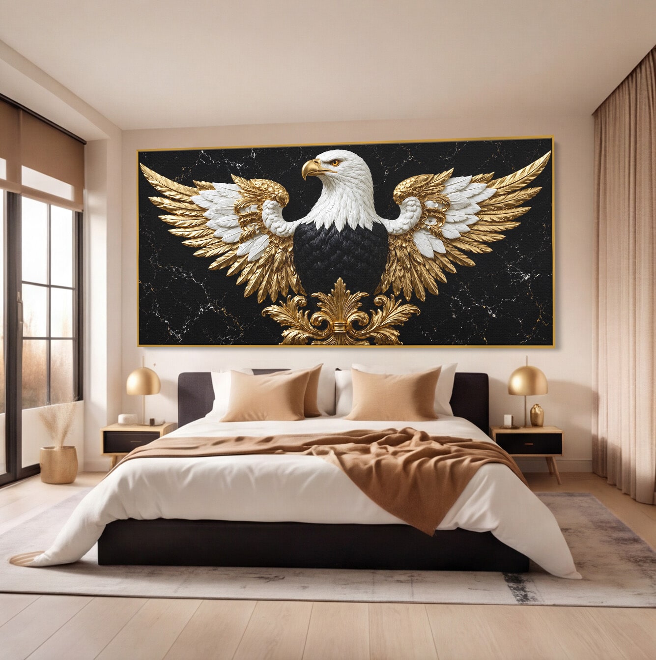 Tablou Canvas Premium LuxCanva® M1568, Vultur Imperial, Vultur, Imperial, Majestic, Living, Dormitor, Culori Vibrante
