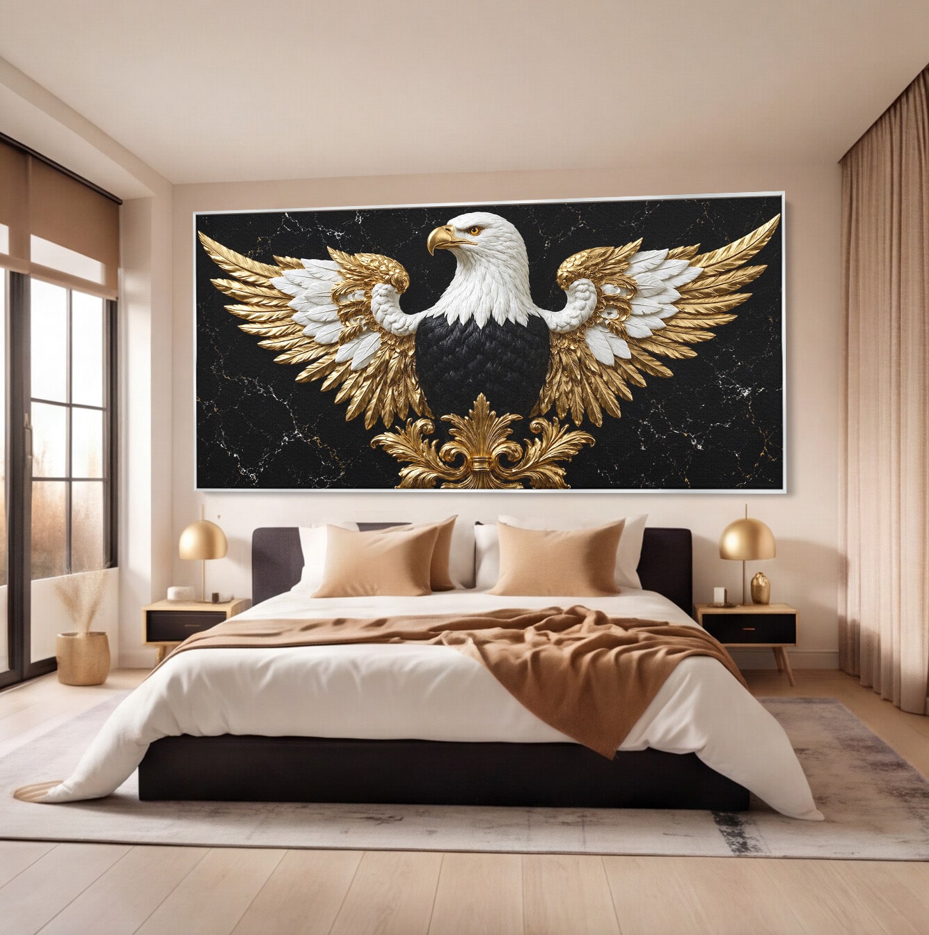 Tablou Canvas Premium LuxCanva® M1568, Vultur Imperial, Vultur, Imperial, Majestic, Living, Dormitor, Culori Vibrante
