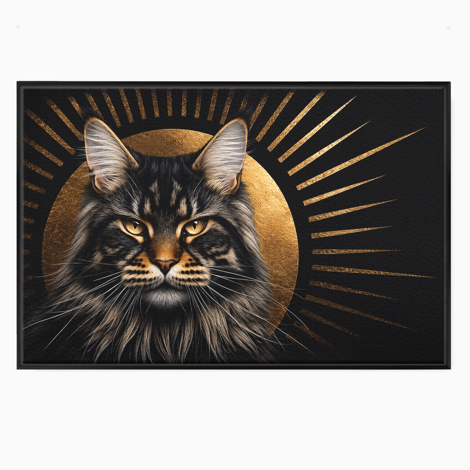 Tablou Canvas Premium LuxCanva® M1569, Pisica Regala, Pisica, Animale, Eleganta, Portret, Living, Birou, Culori Vibrante