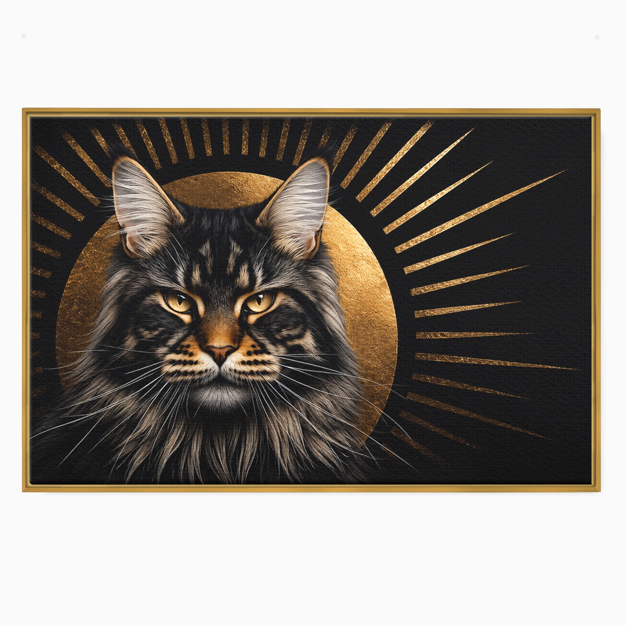 Tablou Canvas Premium LuxCanva® M1569, Pisica Regala, Pisica, Animale, Eleganta, Portret, Living, Birou, Culori Vibrante