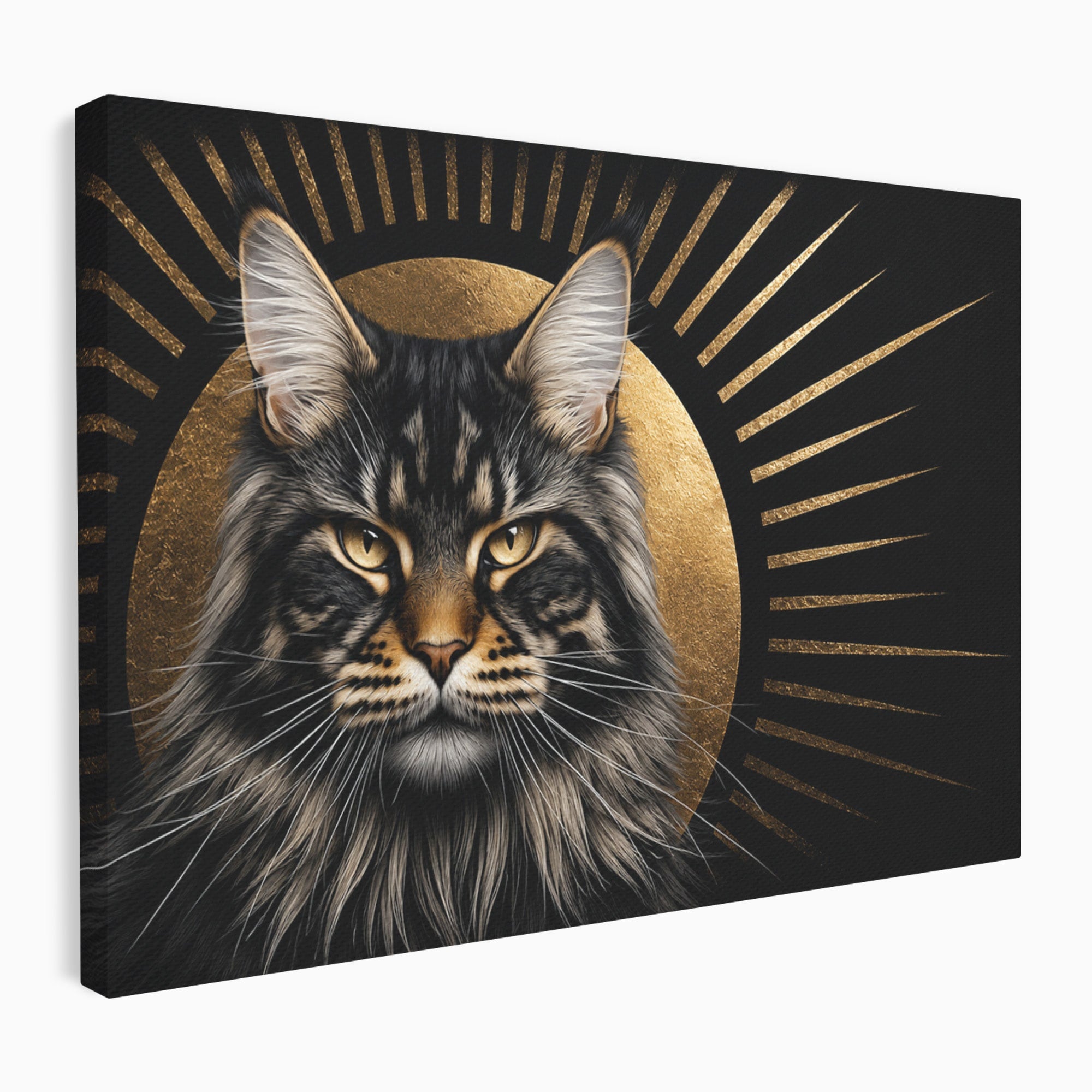 Tablou Canvas Premium LuxCanva® M1569, Pisica Regala, Pisica, Animale, Eleganta, Portret, Living, Birou, Culori Vibrante