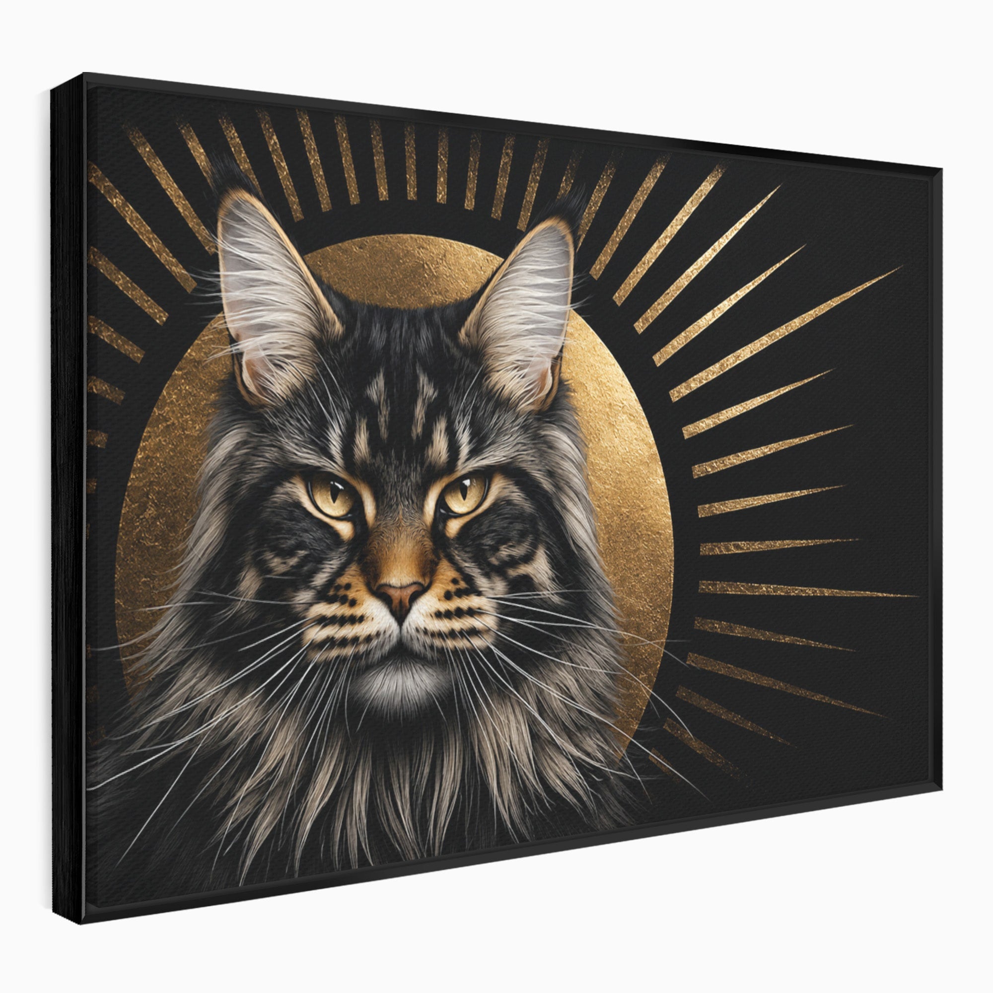 Tablou Canvas Premium LuxCanva® M1569, Pisica Regala, Pisica, Animale, Eleganta, Portret, Living, Birou, Culori Vibrante